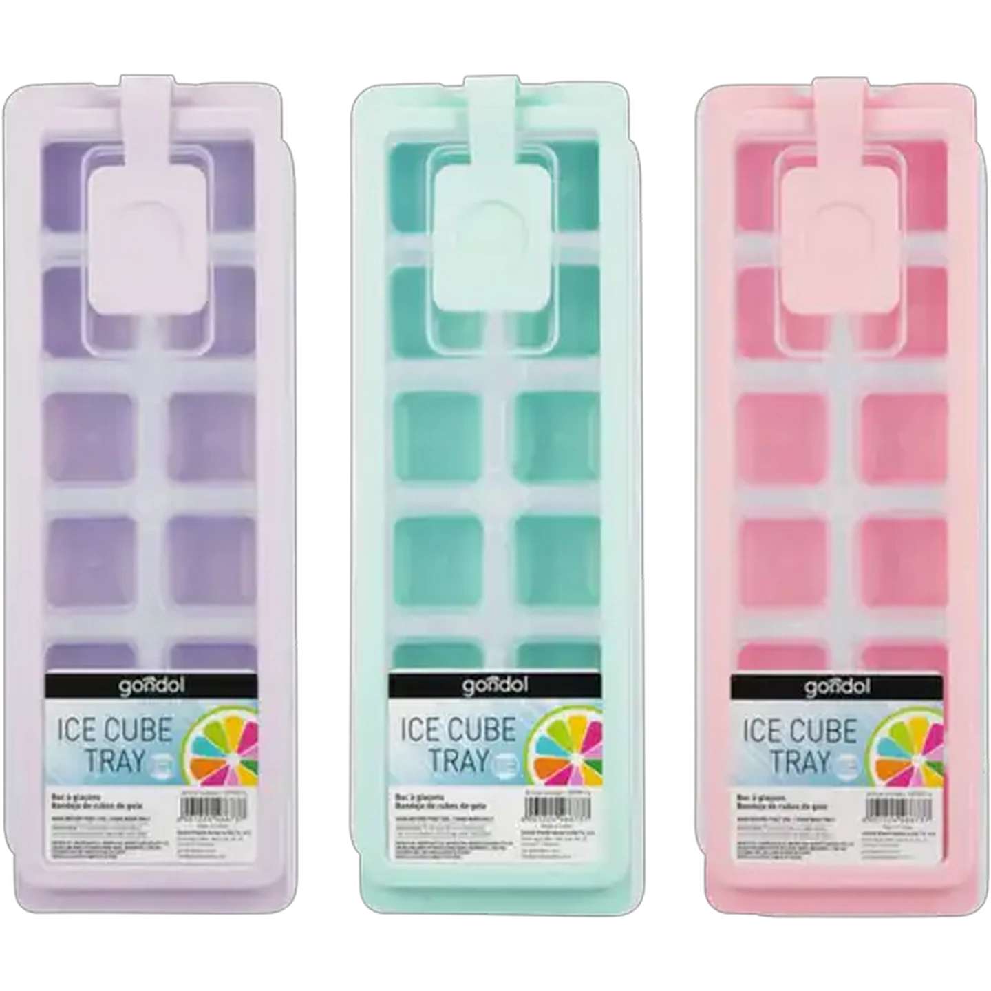Image of Gondol Cube Shape Ice Cube Tray With Lid (Colour May Vary)
