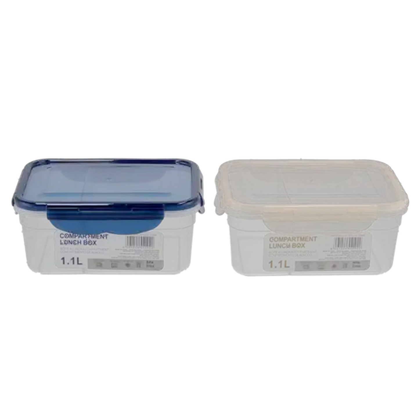 Image of Simple Clip & Divider Lunch Box 1.1L (Colour May Vary)