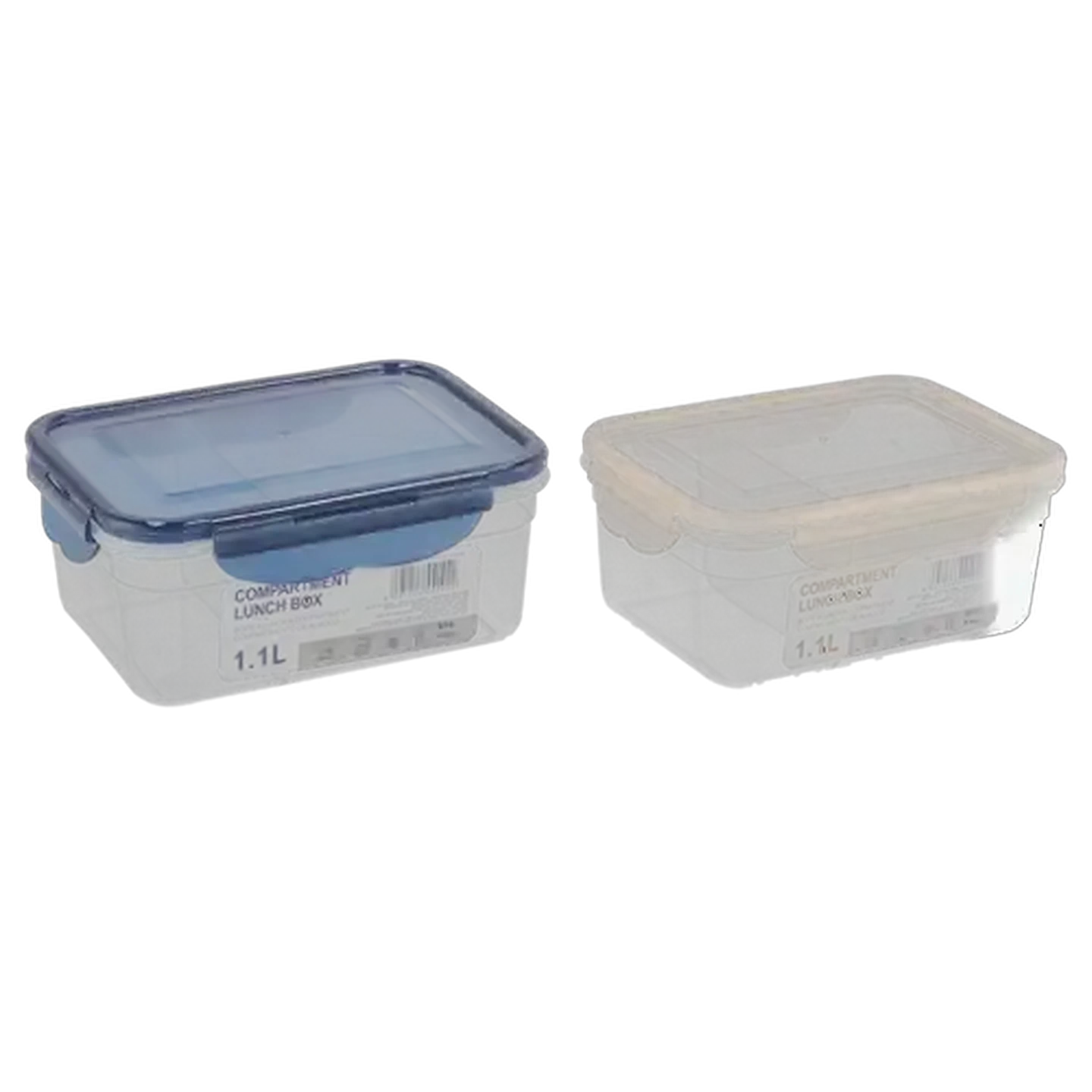 Image of Simple Clip & Divider Lunch Box 1.1L (Colour May Vary)