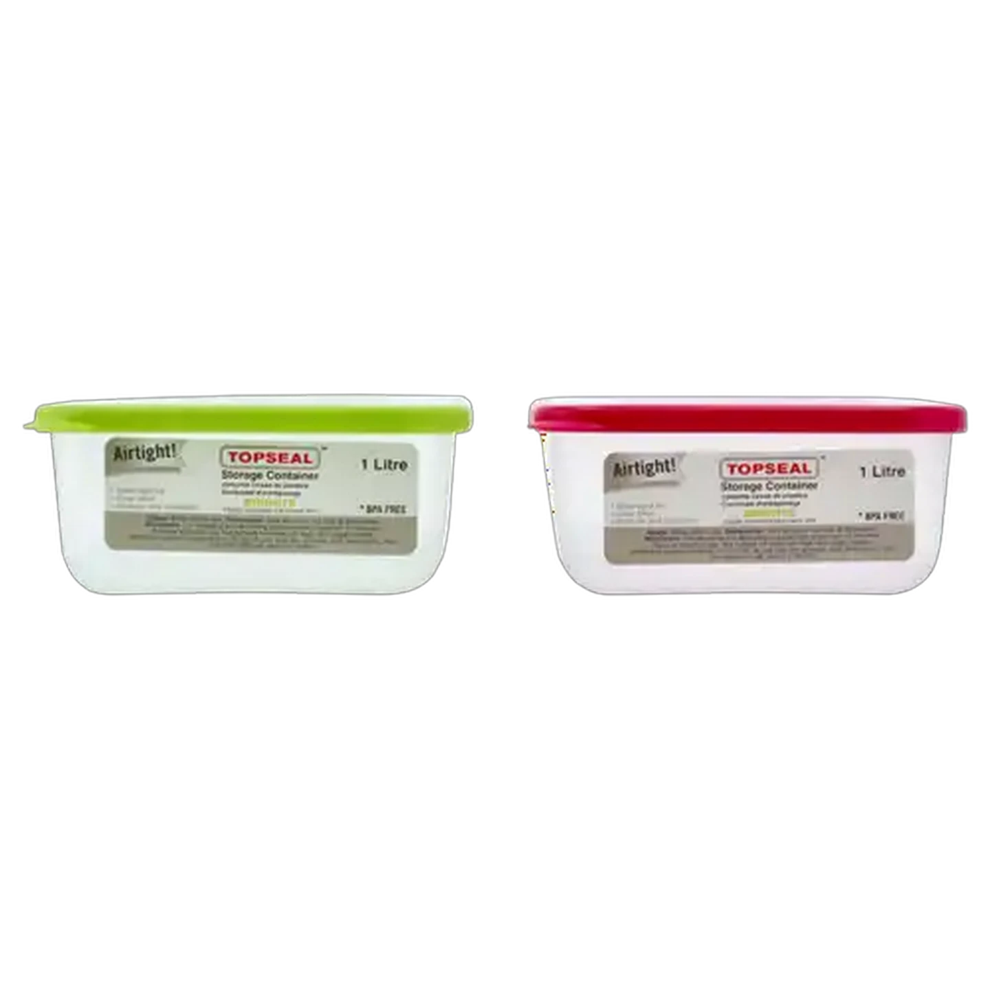 Image of Topseal Brights Square Container 1L (Colour May Vary)
