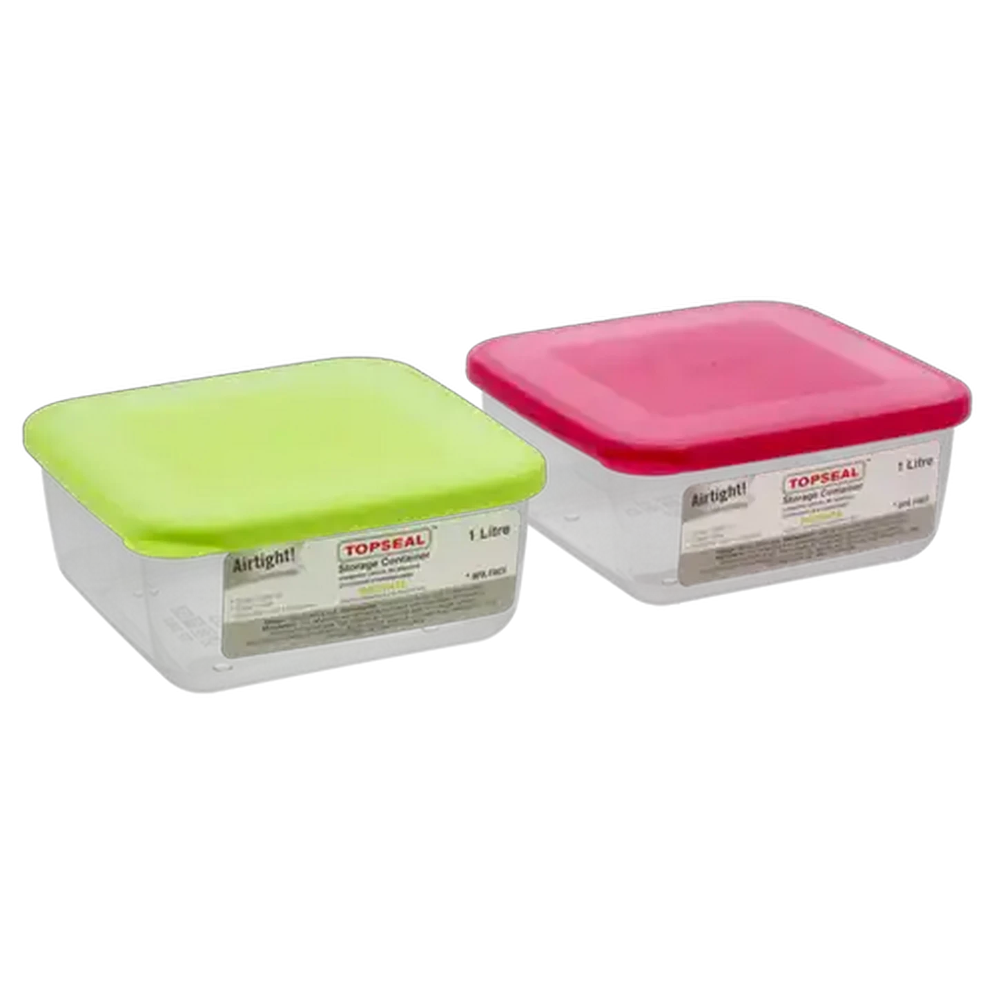 Image of Topseal Brights Square Container 1L (Colour May Vary)