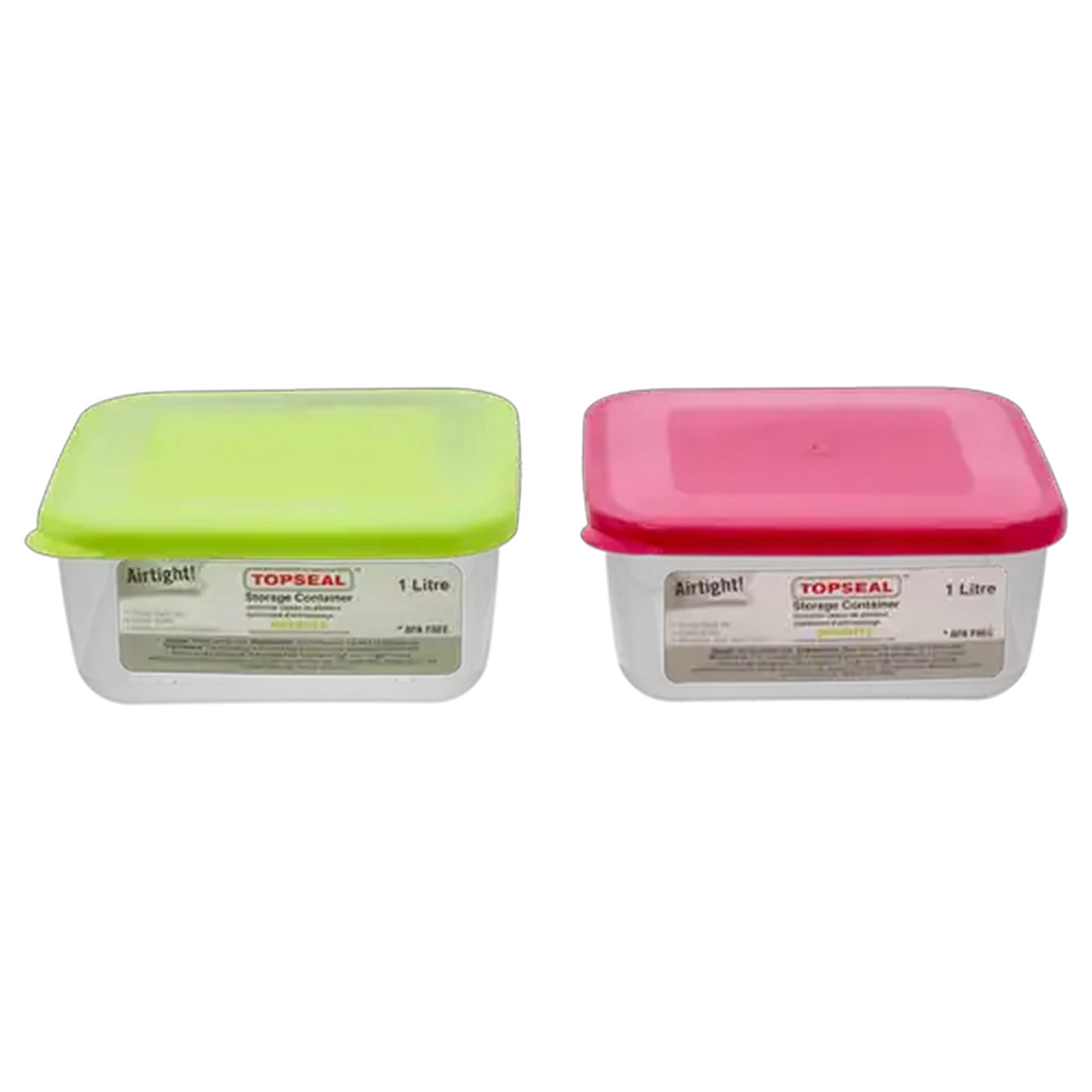 Image of Topseal Brights Square Container 1L (Colour May Vary)