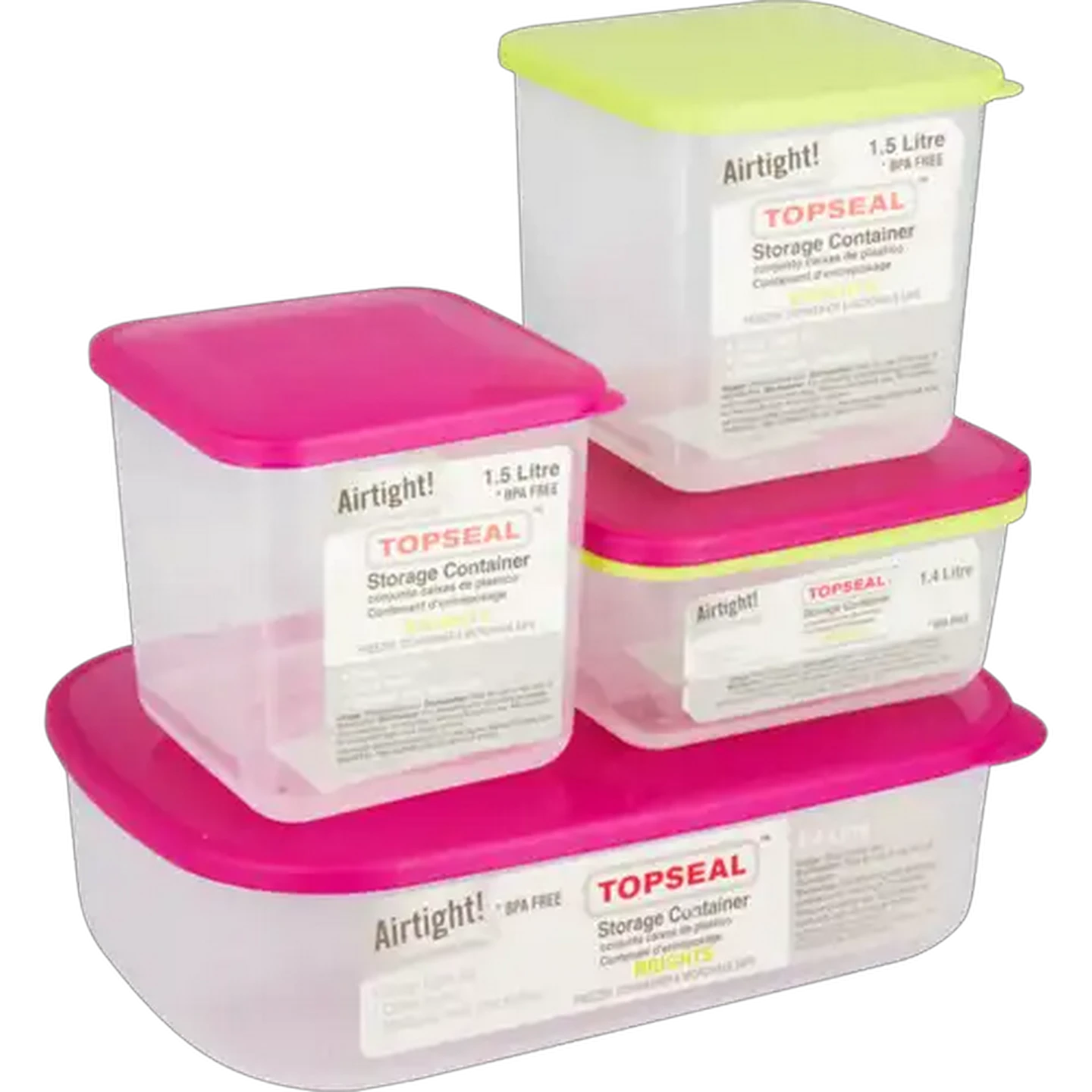 Image of Topseal Brights Storage Container 4.4L (Colour May Vary)