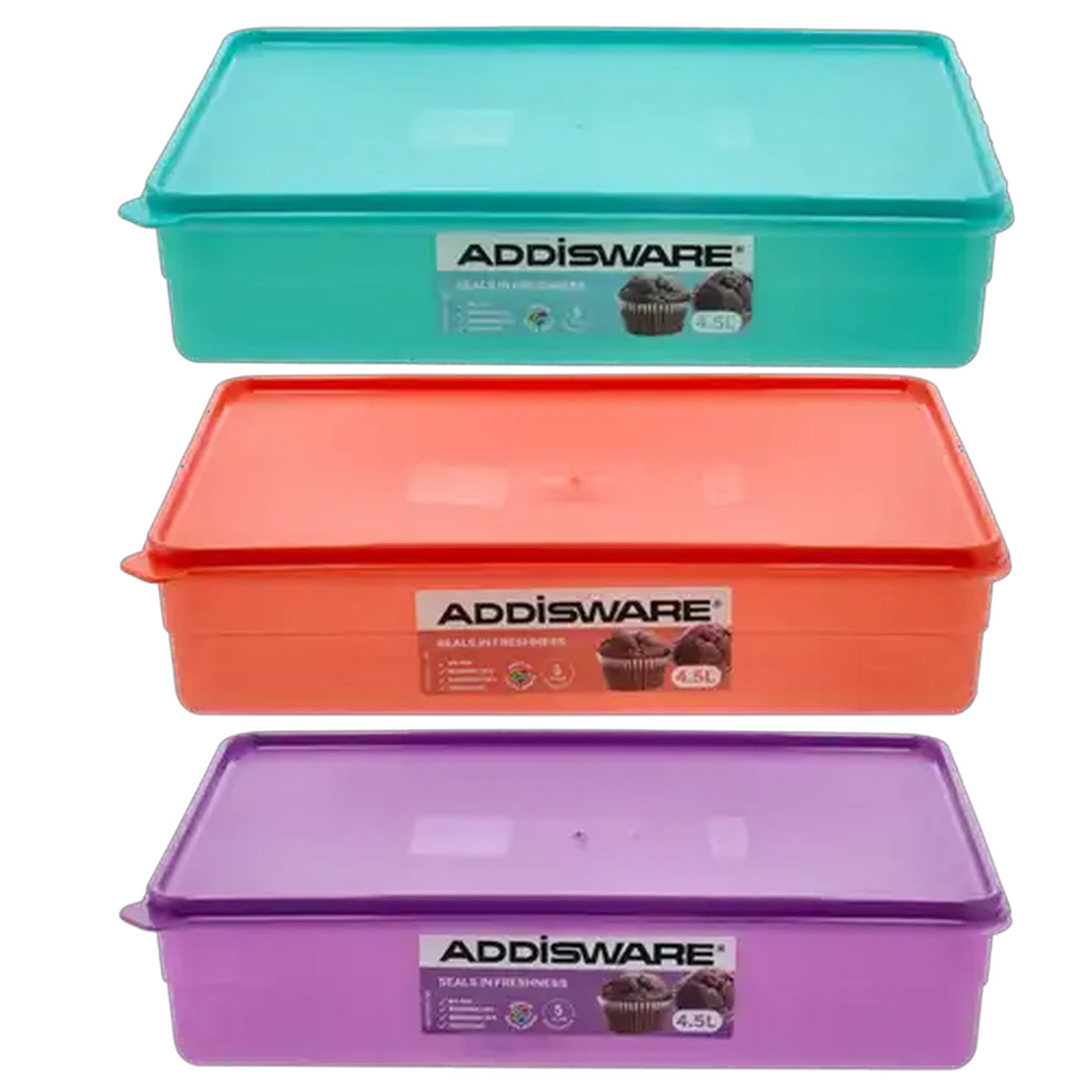 Image of ADDIS Plastic Rectangular Container 4.5L (Colour May Vary)