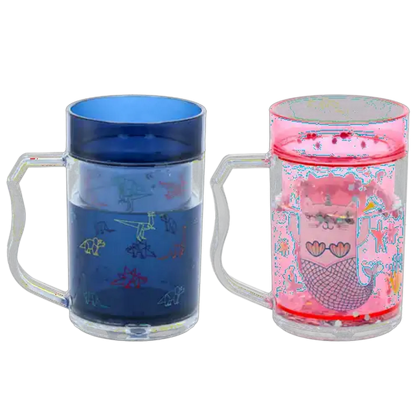 Image of Kids Glitter Mug With Handle 230ml (Colour May Vary)