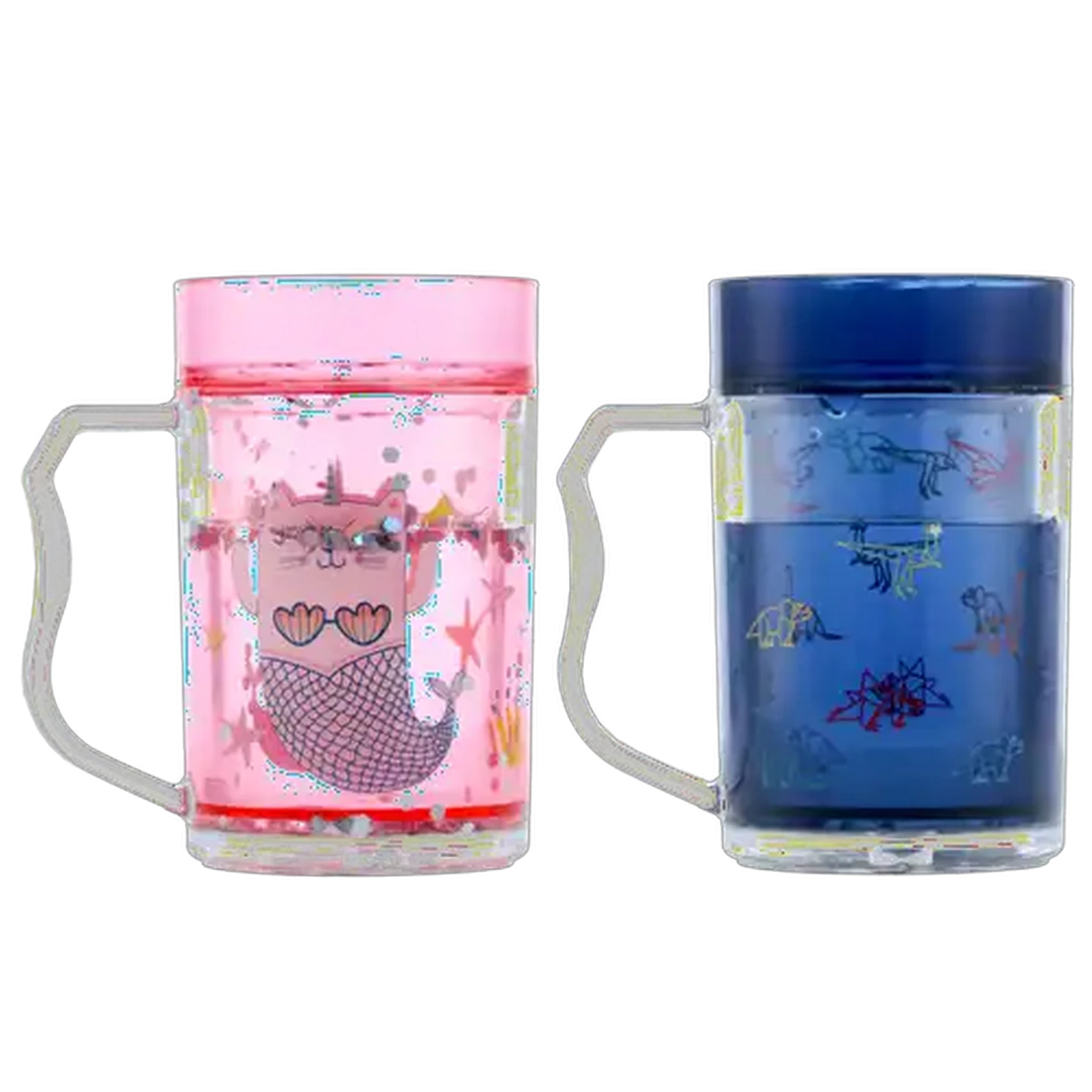 Image of Kids Glitter Mug With Handle 230ml (Colour May Vary)