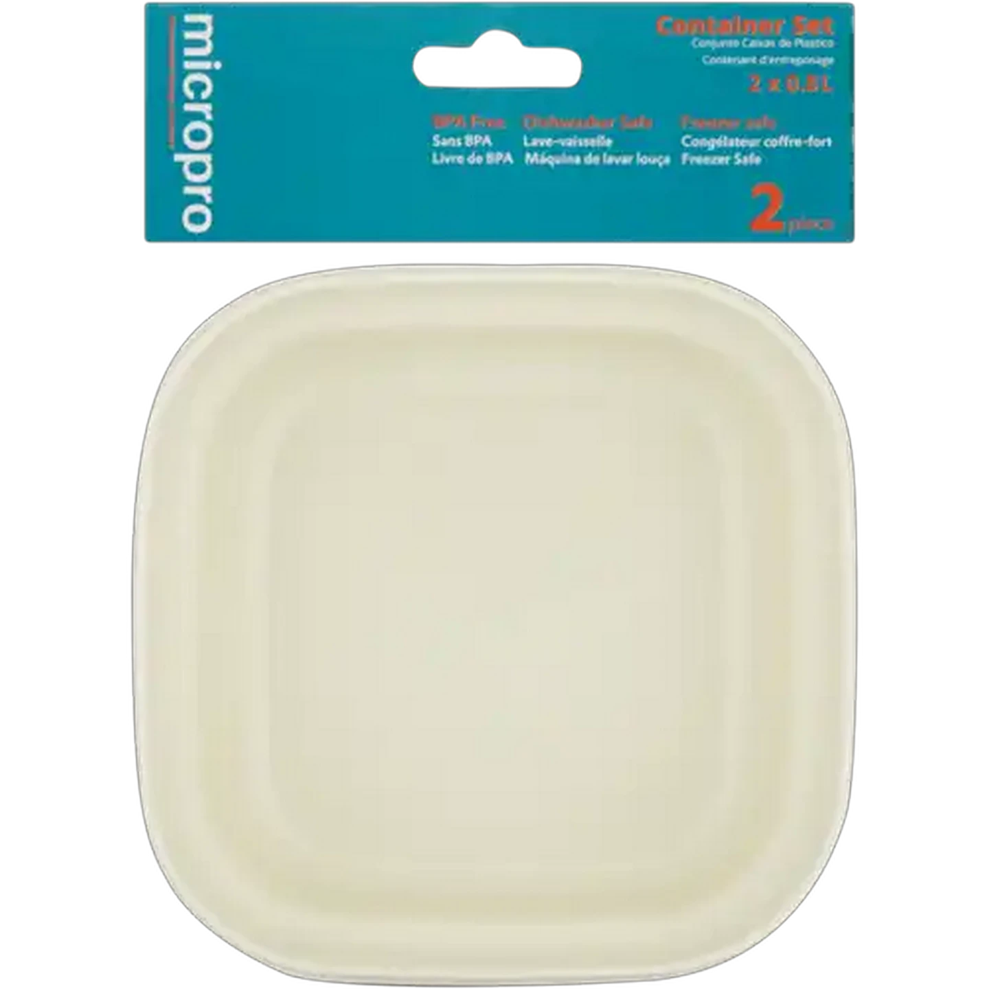 Image of Micropro Square Plastic Food Storage Container Set 2 Piece