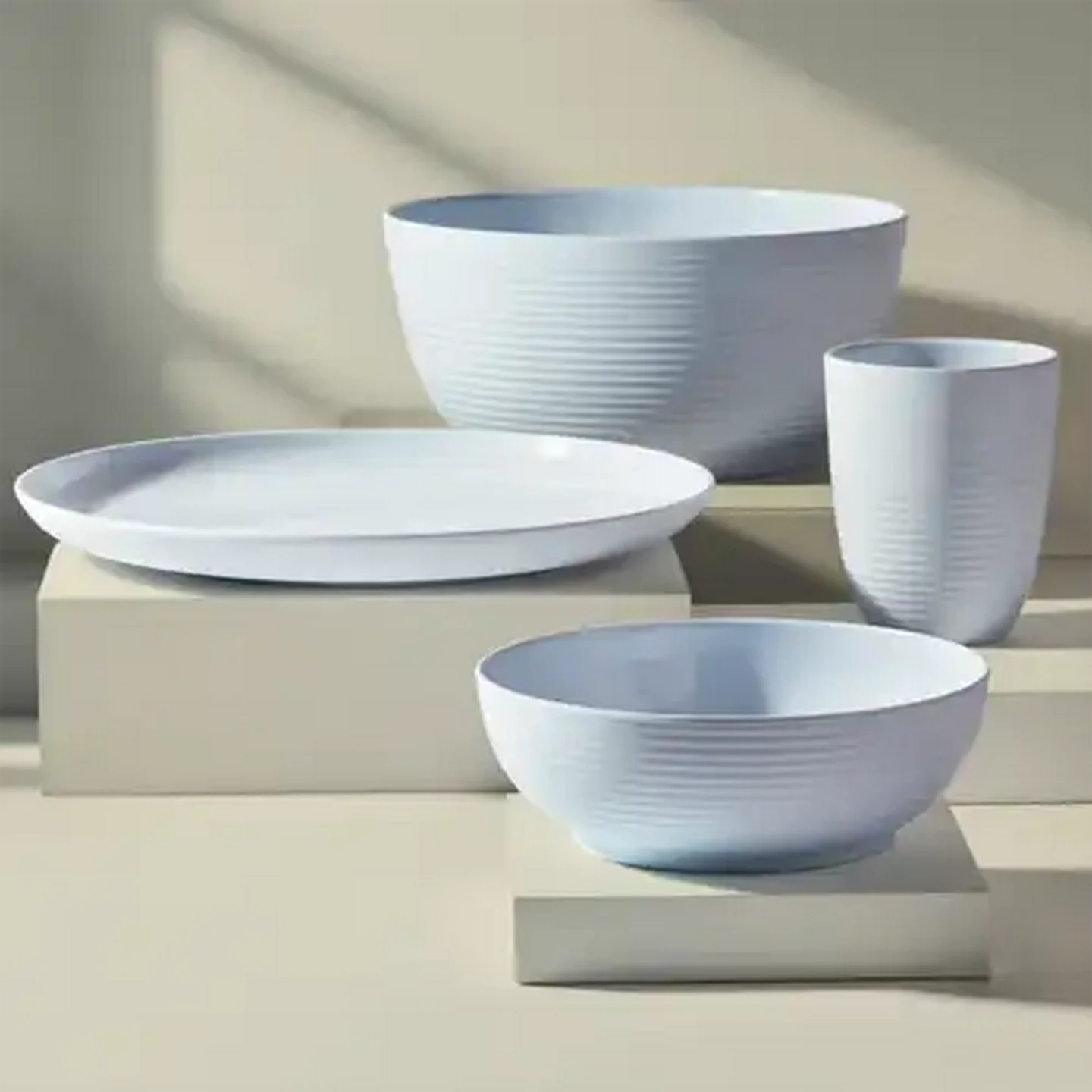 Image of Earth Tone White Melamine Small Salad Bowl