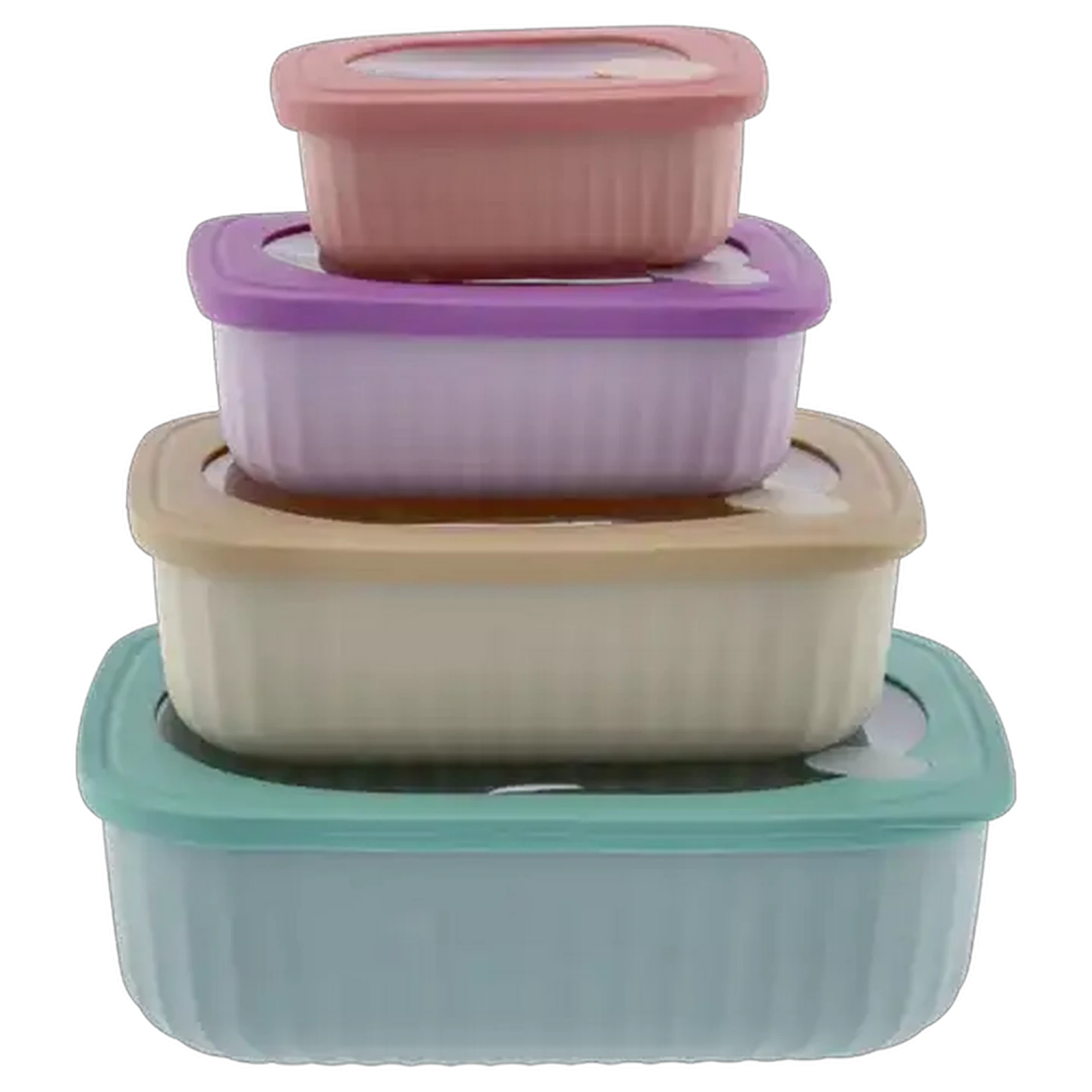 Image of Gelin Plastic Salad Container Rectangular Set 4-Piece
