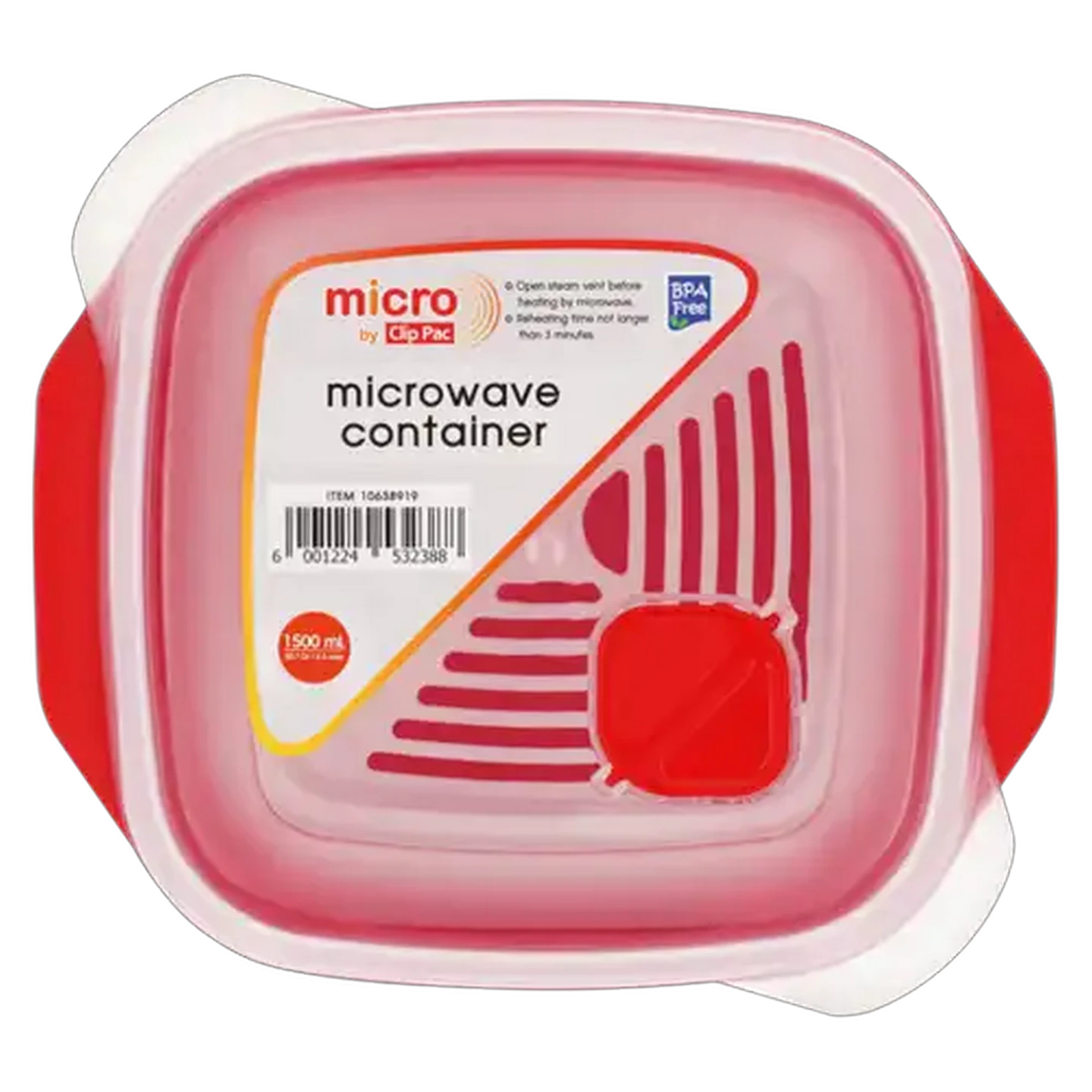 Image of Clipac Square Container 1.5L