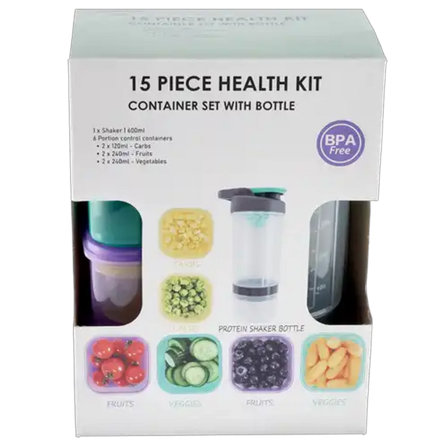 Image of Health Kit Container Set With Bottle 15 Piece
