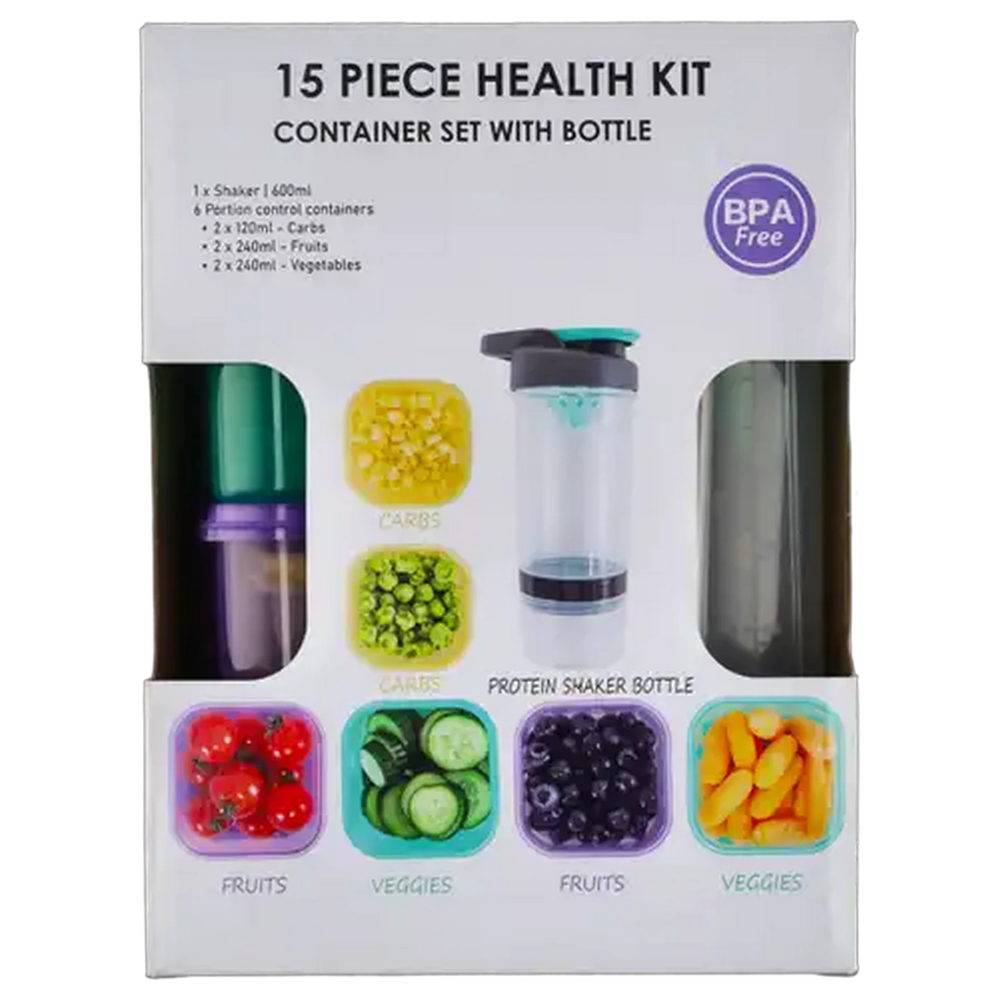 Image of Health Kit Container Set With Bottle 15 Piece