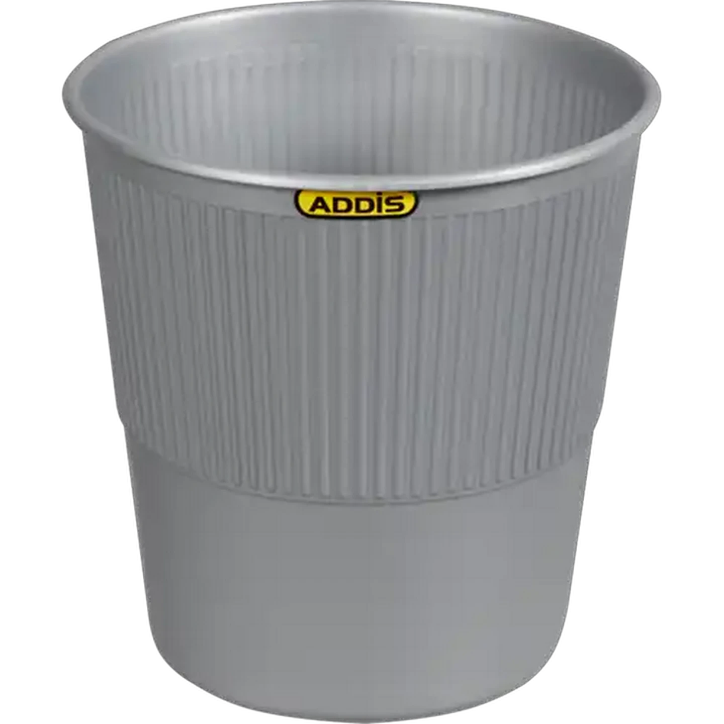 Image of ADDIS Round Steel Grey Waste Bin 8.5L