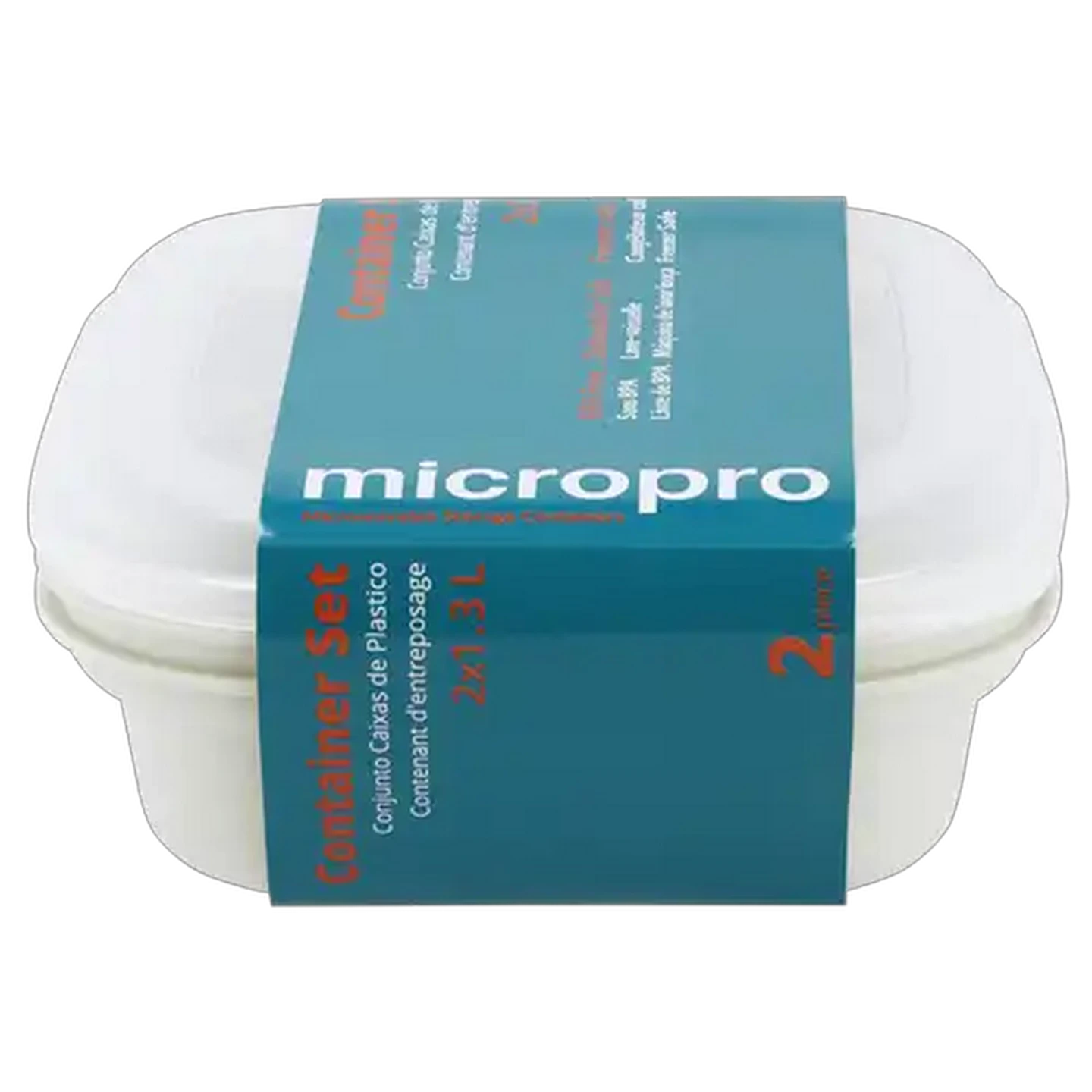 Image of Micropro Square Container Set 1.3L 2-Pack