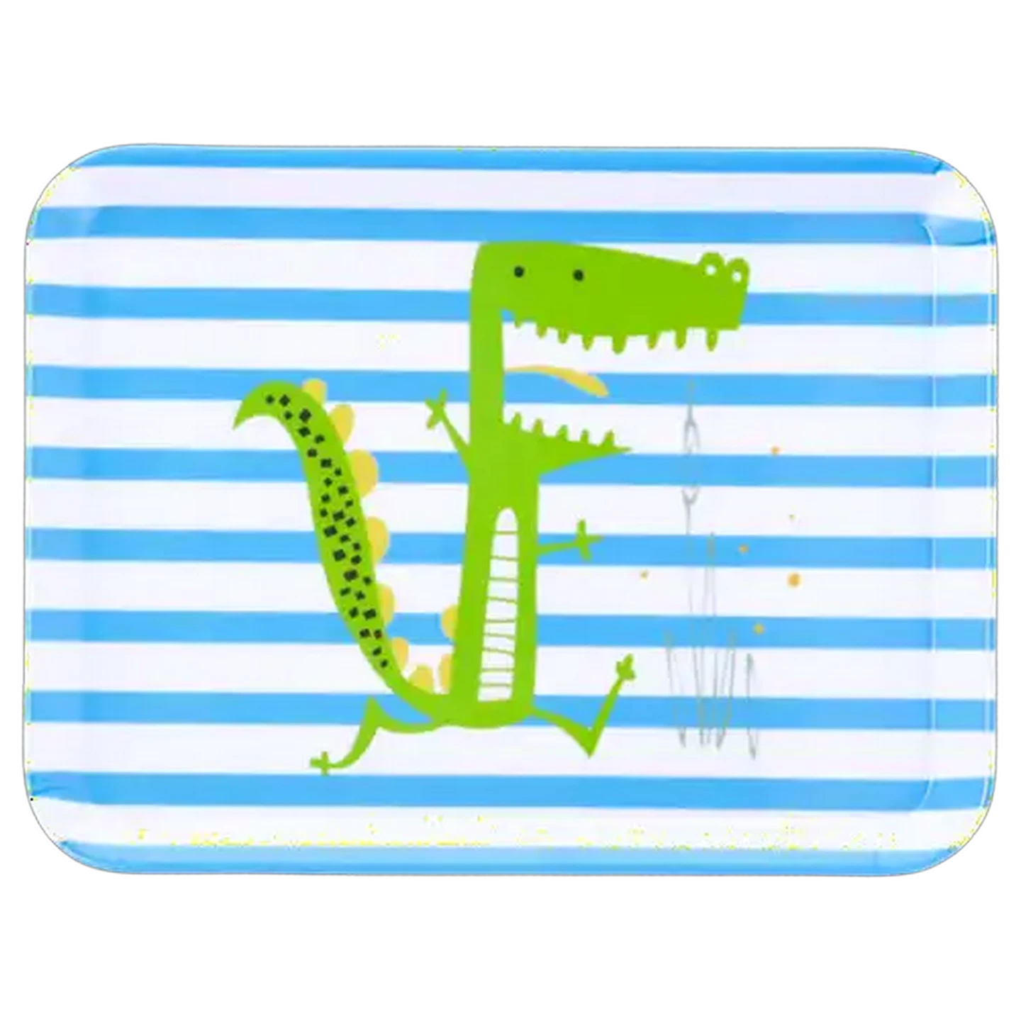Image of Melamine Small Kids Rectangle Tray (Design May Vary)