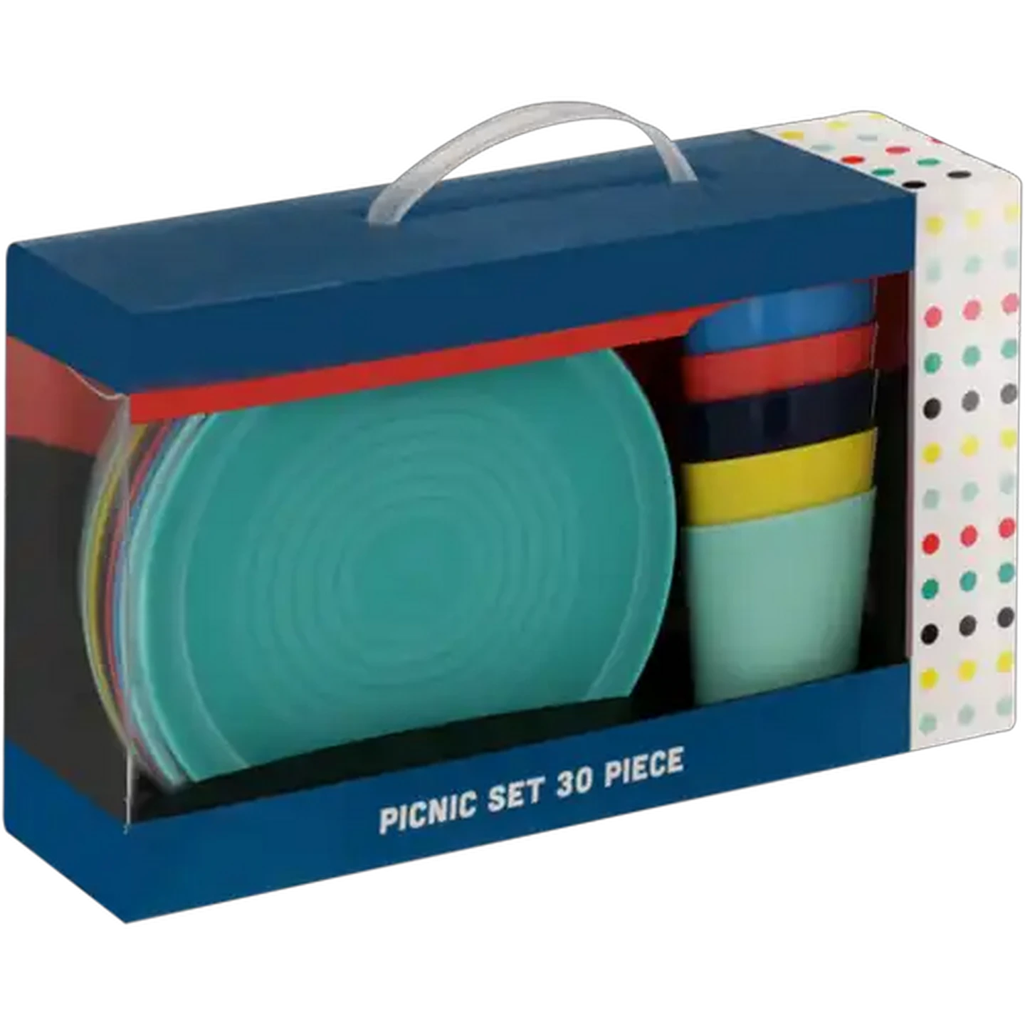 Image of Multicoloured Picnic Set 30 Piece