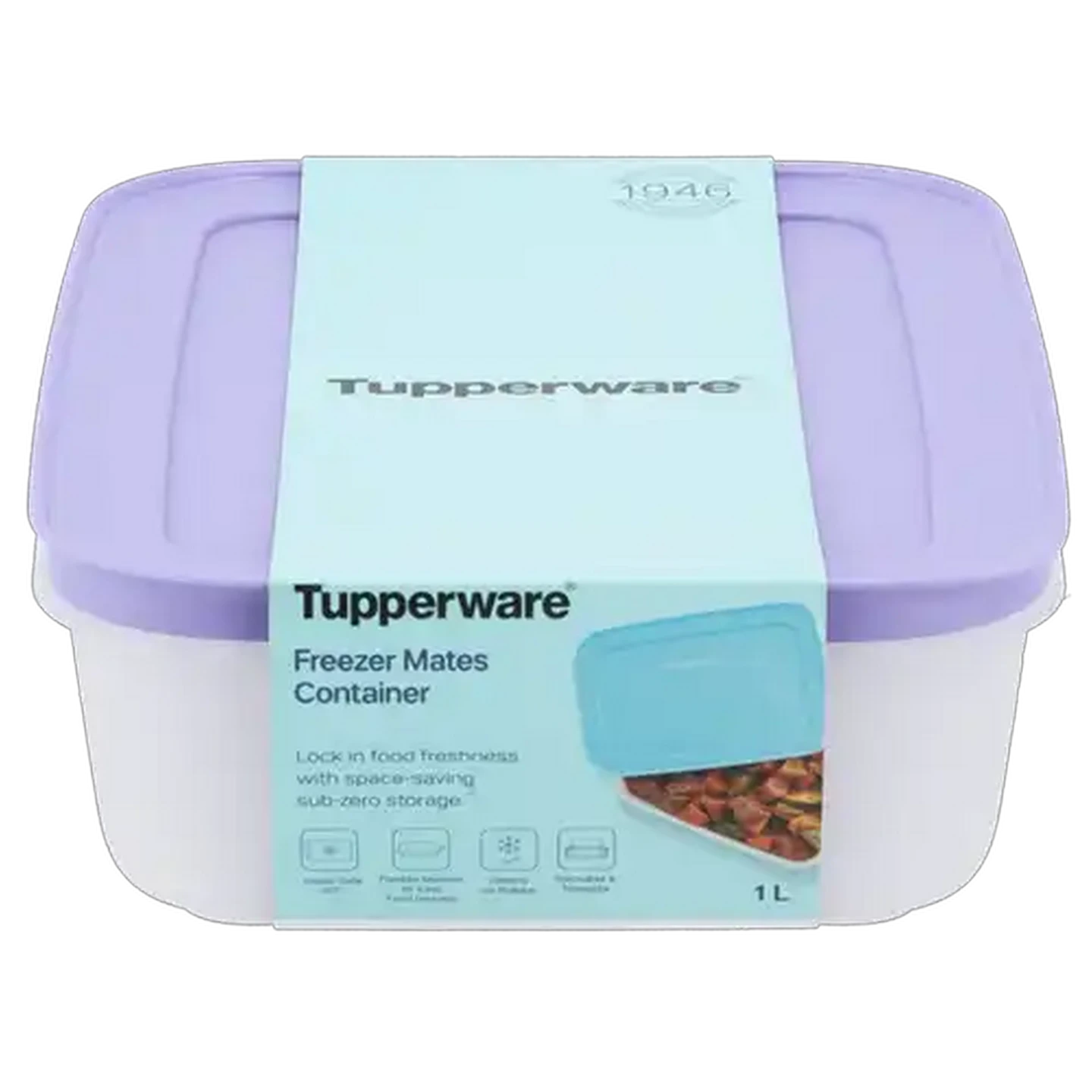 Image of Tupperware Lavender Freezer Mates Container 1L