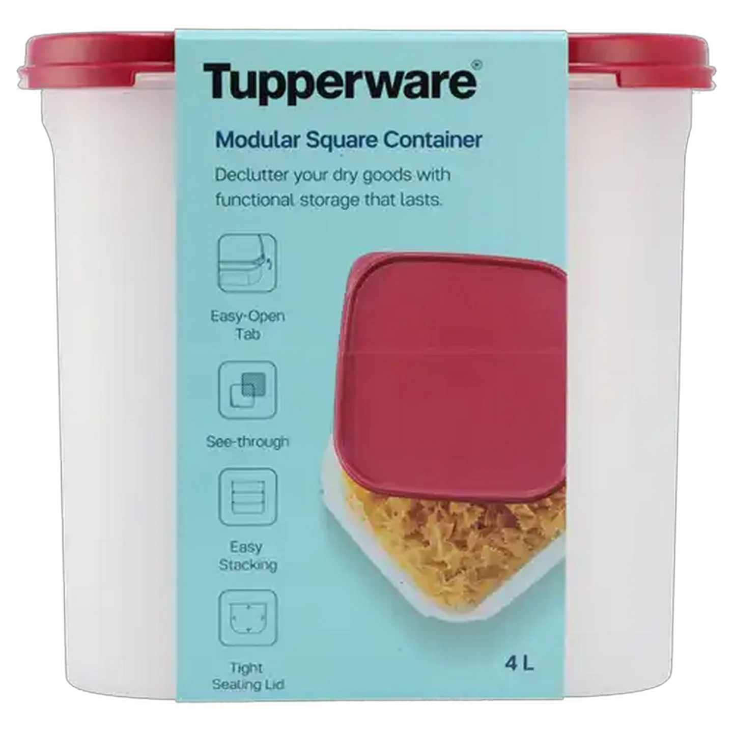 Image of Tupperware Modular Square Container 4L