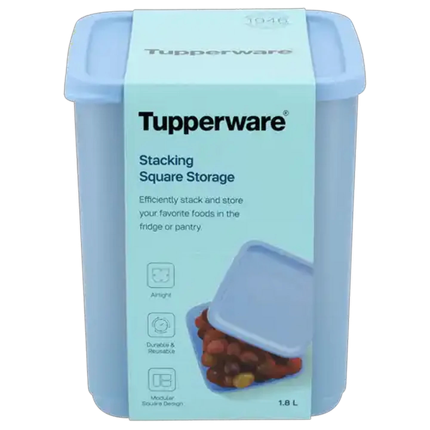 Image of Tupperware Blue Cubix Container 1.8L