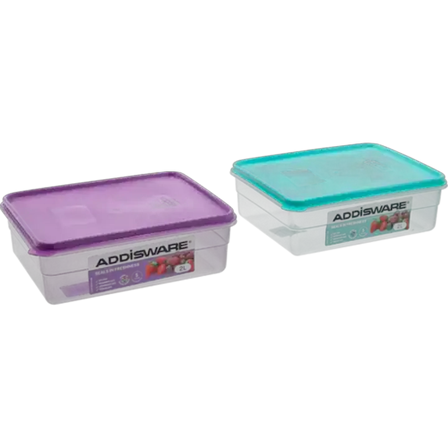Image of ADDIS Square Plastic Container 2L (Colour May Vary)