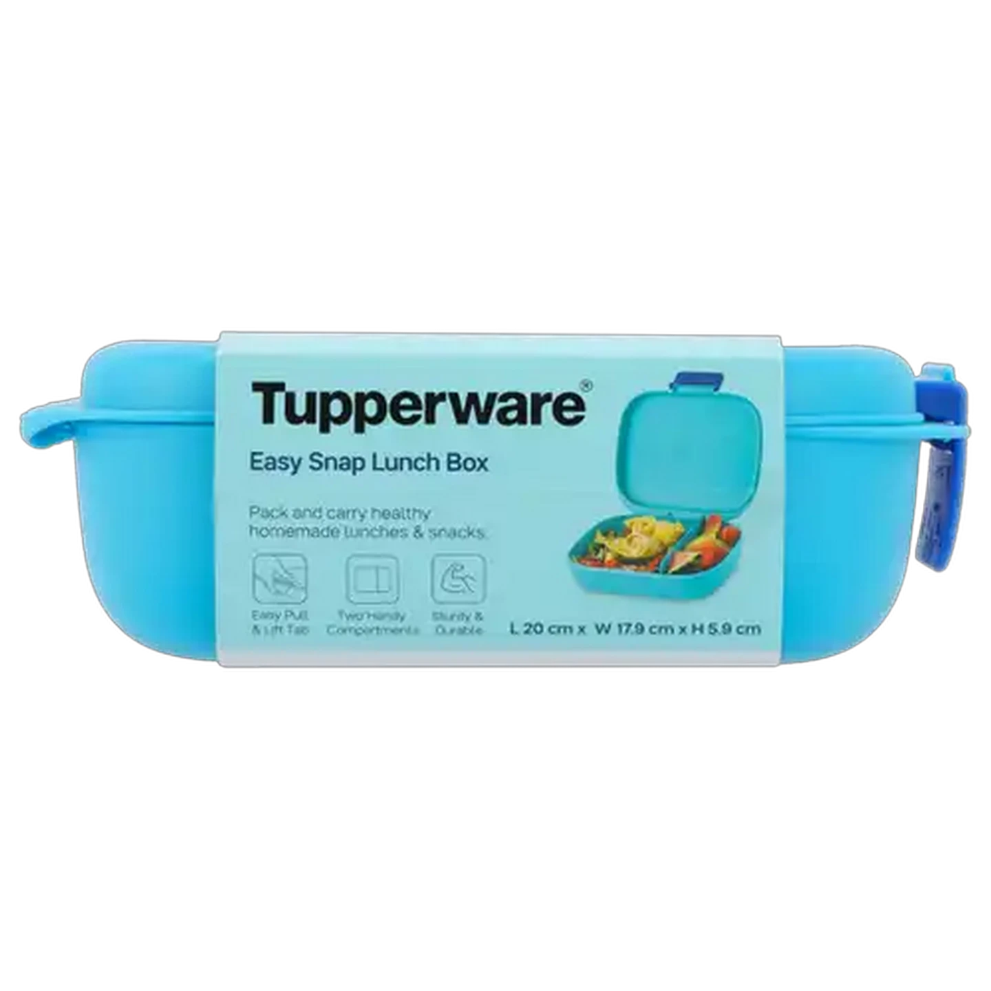 Image of Tupperware Aqua Easy Snap Lunch Box 740ml