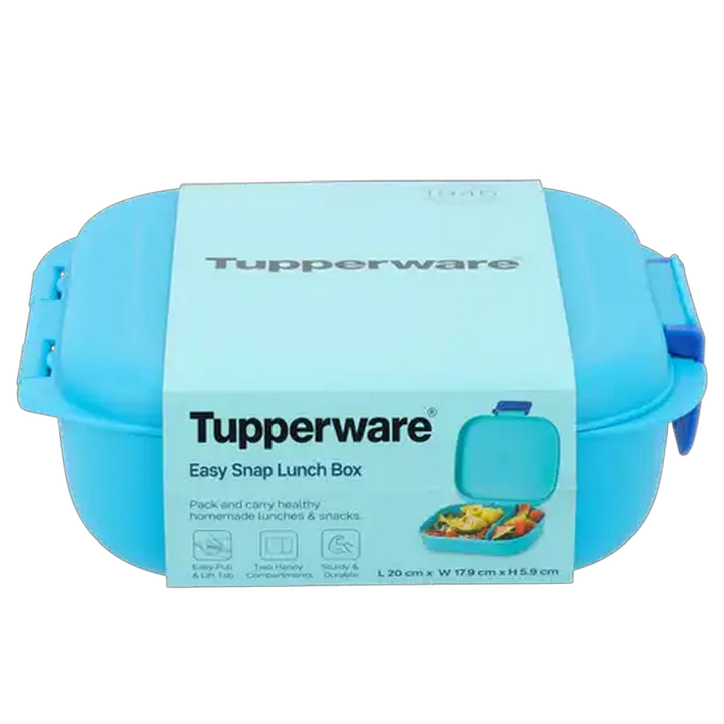 Image of Tupperware Aqua Easy Snap Lunch Box 740ml