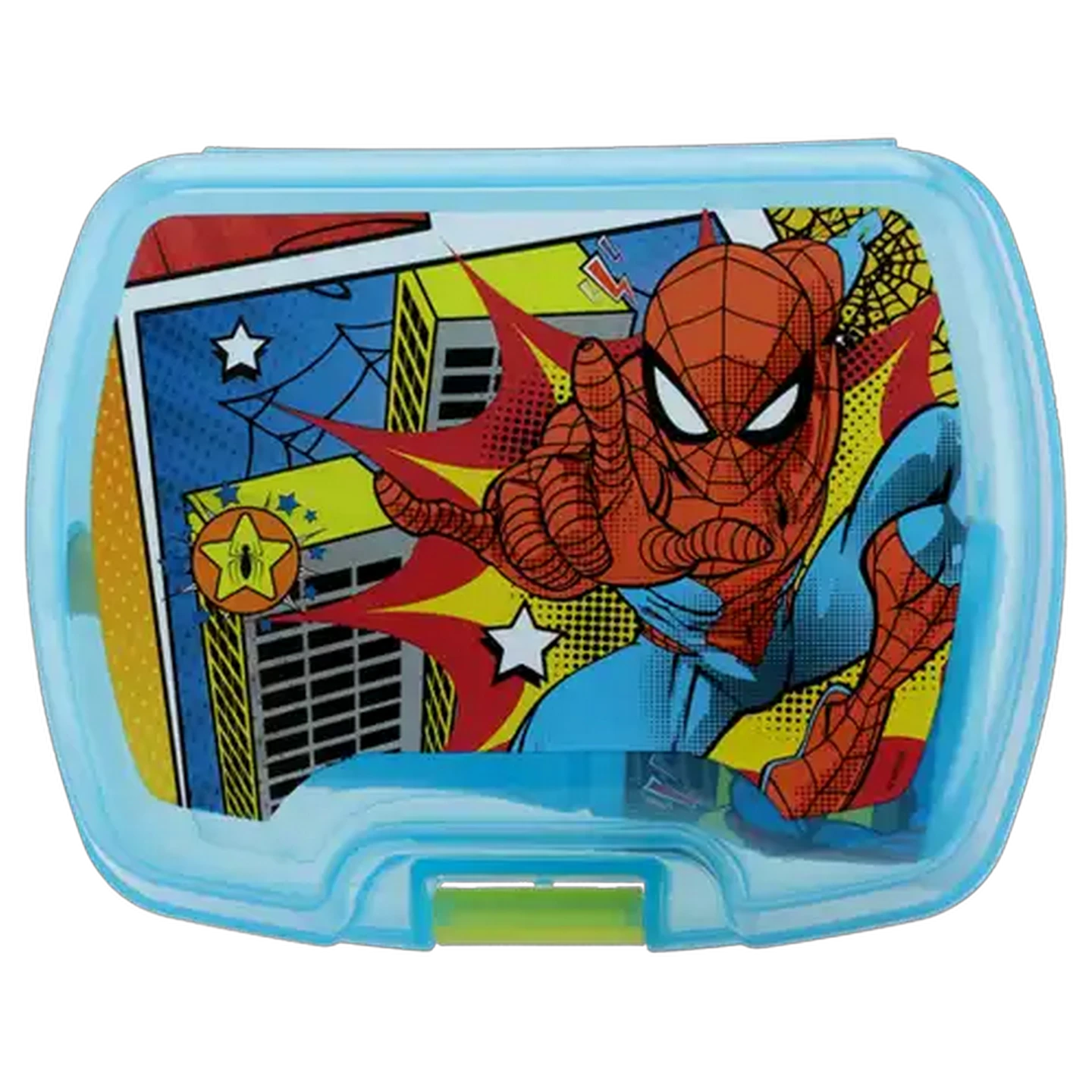 Image of Spider-Man Grid Lunch Box & Bottle Set 2 Piece