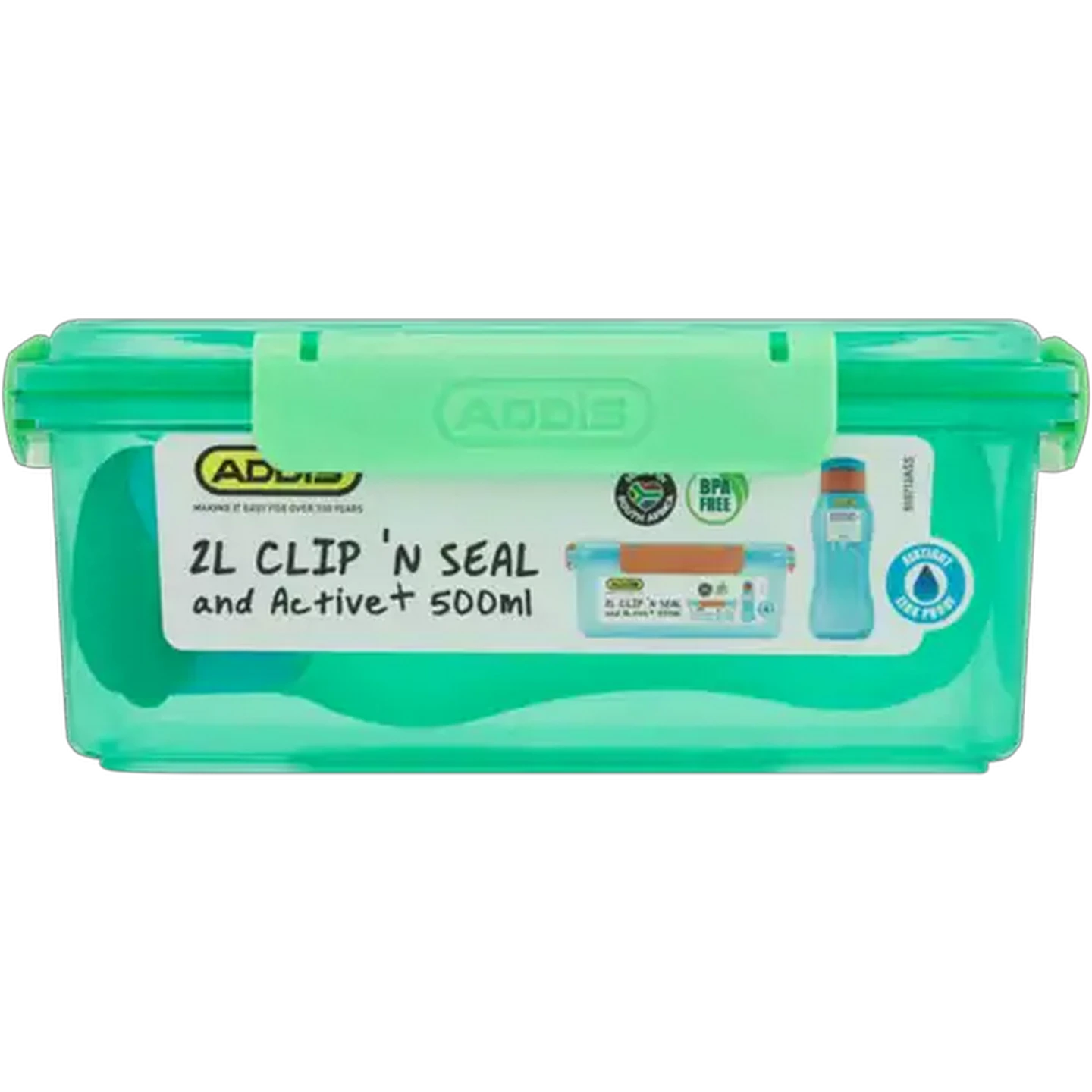 Image of ADDIS Clip 'n Seal Lunch Box & Active+ Bottle Set 2 Piece (Colour May Vary)