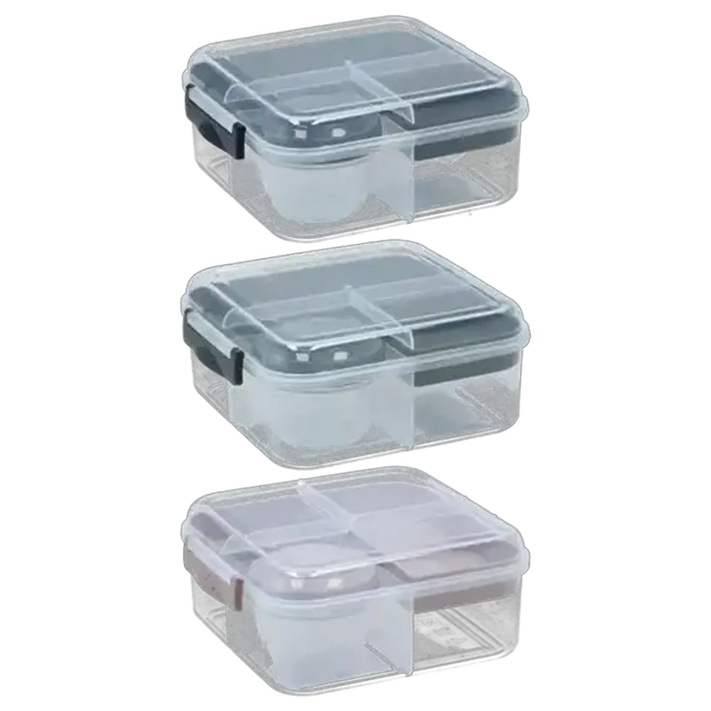 Image of Lunch To Go Plastic Lunch Box with Yoghurt Pot (Colour May Vary)