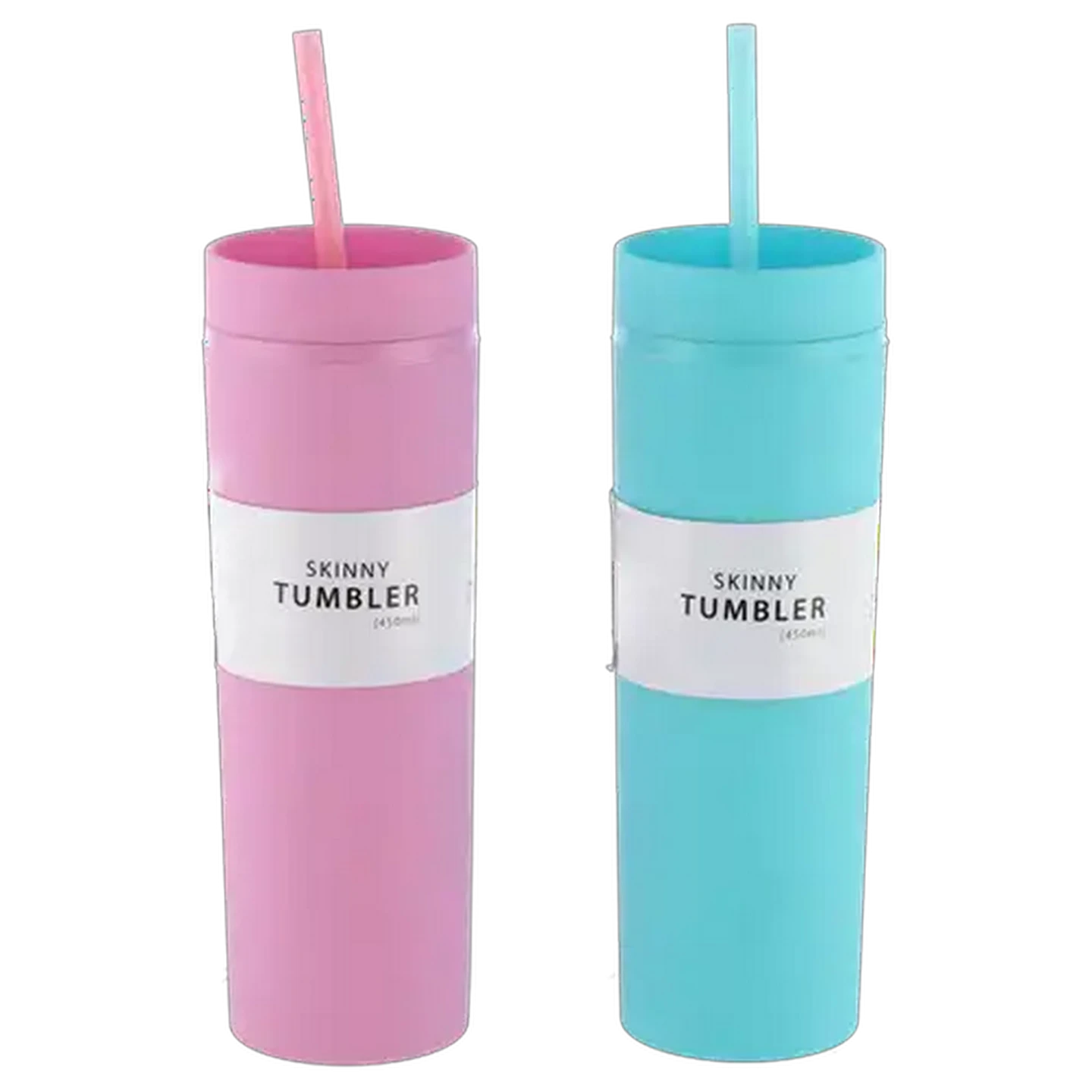 Image of Skinny with Straw Tumbler 450ml (Colour May Vary)