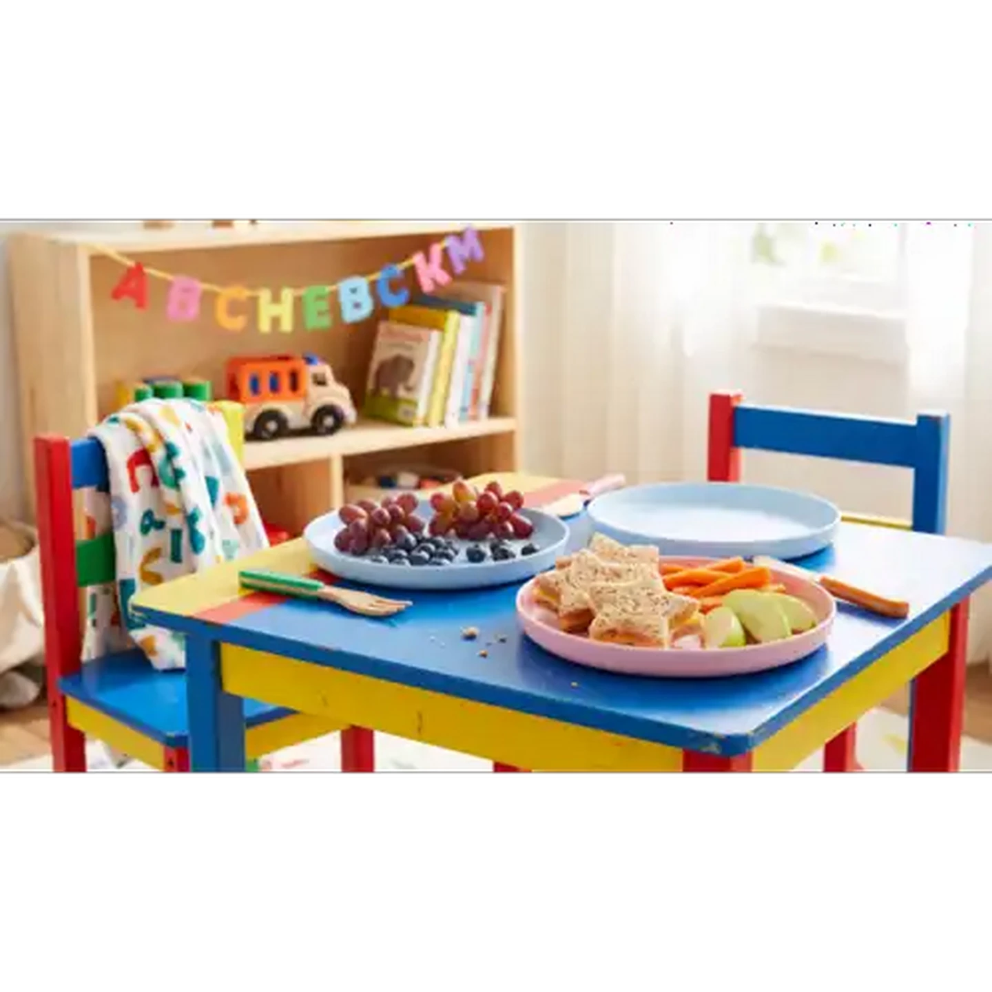 Image of Melamine Kids Mix Plate 18.5 x 2.5cm (Colour May Vary)