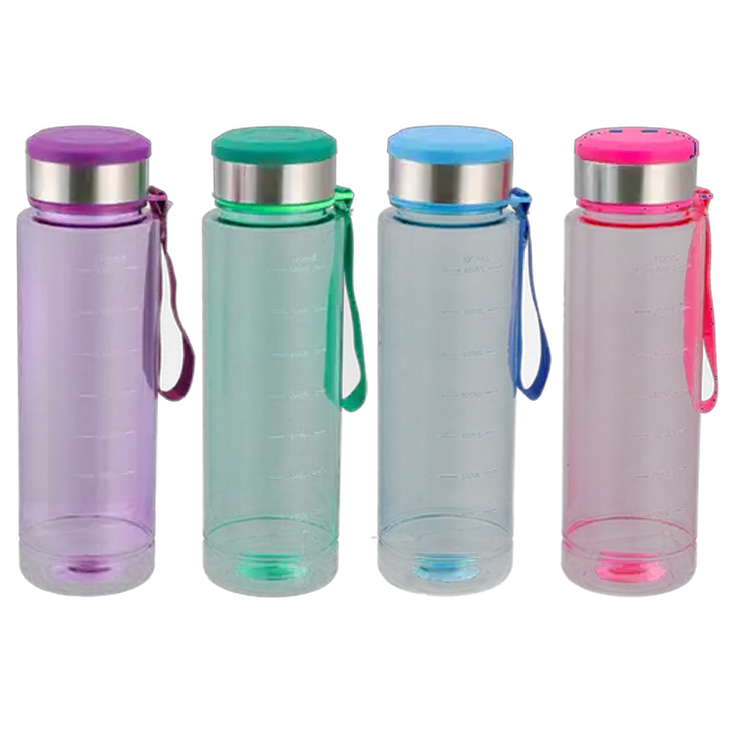 Image of Bottle with Strap Stainless Steel Lid 1L (Colour May Vary)