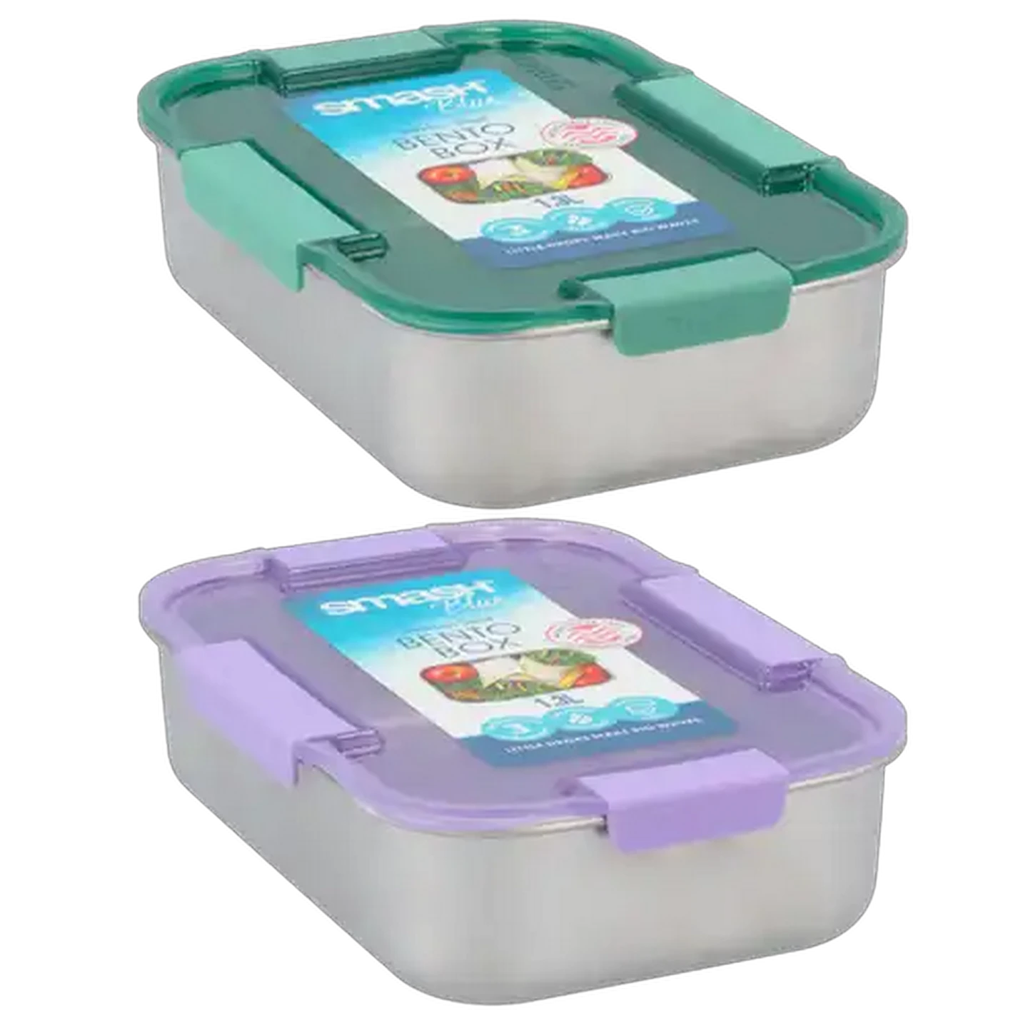 Image of Smash Stainless Steel Bento Lunch Box 1.3L (Colour May Vary)