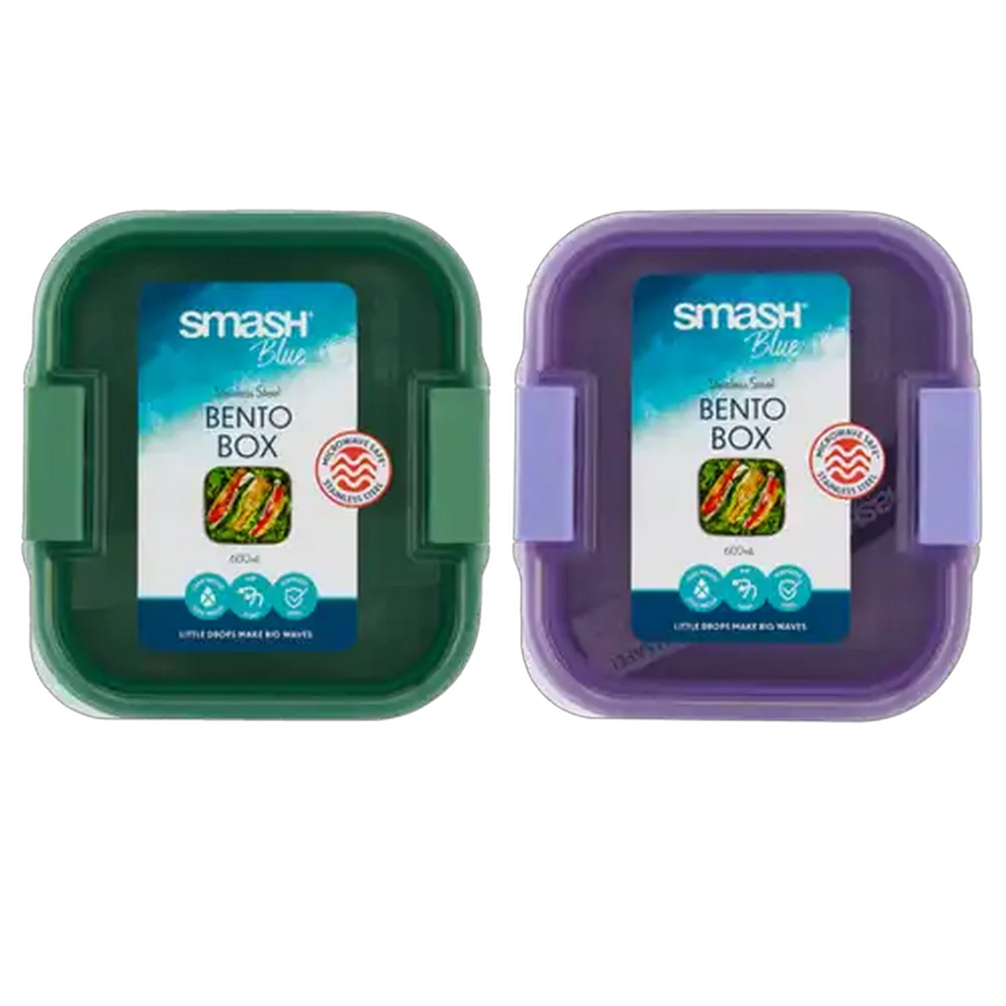Image of Smash Stainless Steel Lunch Box 600ml (Colour May Vary)
