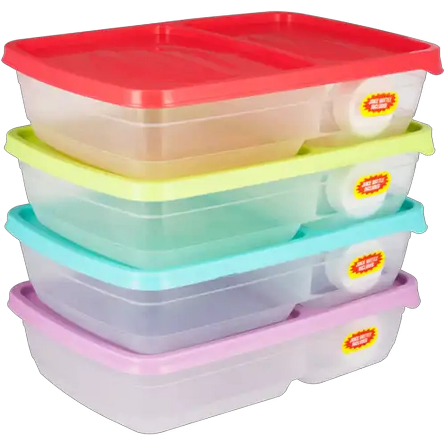 Image of Nu Ware 2 Division Lunchbox & Bottle Set (Colour May Vary)
