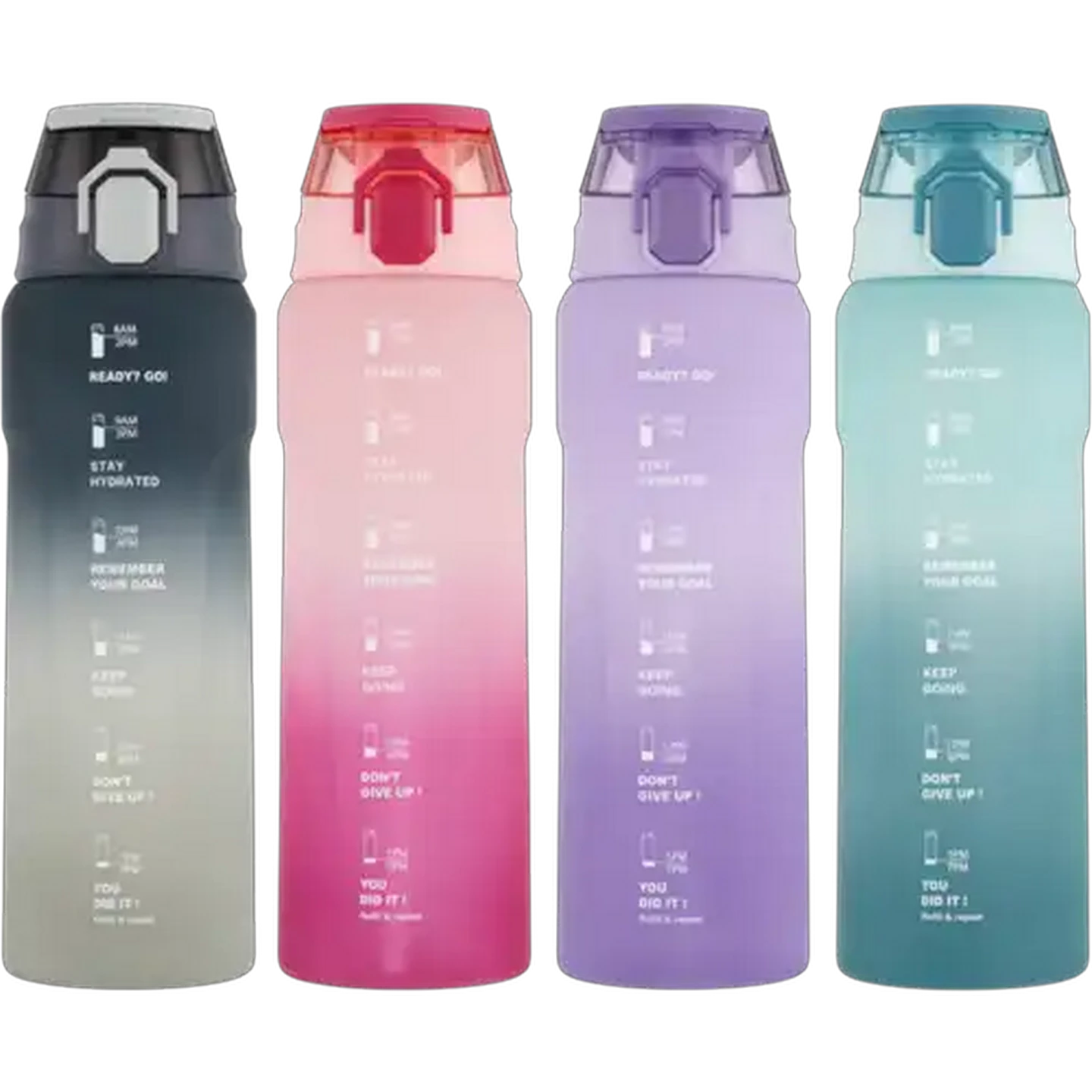 Image of Neon Plastic Polyethylene Goals Water Bottle 1L (Colour May Vary)