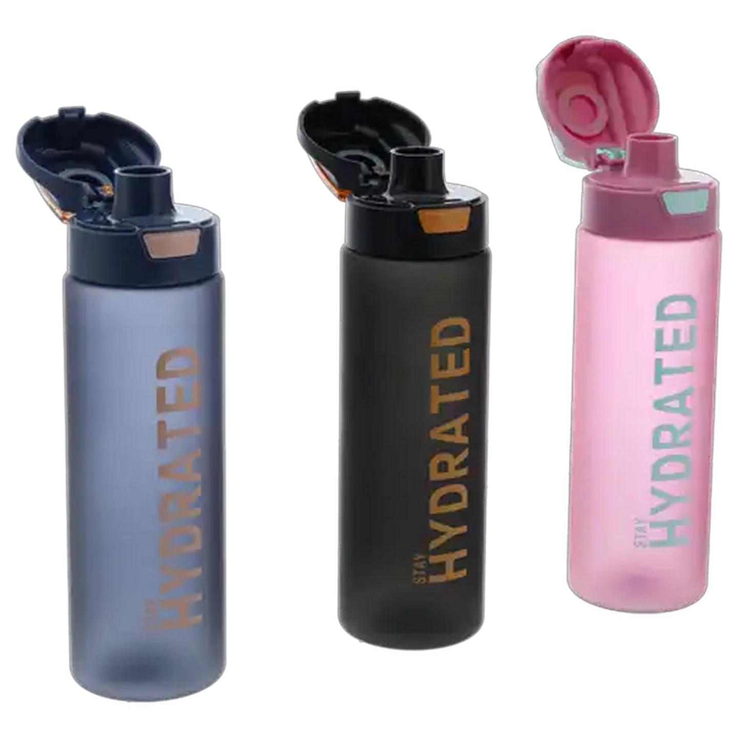 Image of Hydrated Plastic Water Bottle 1L (Colour May Vary)