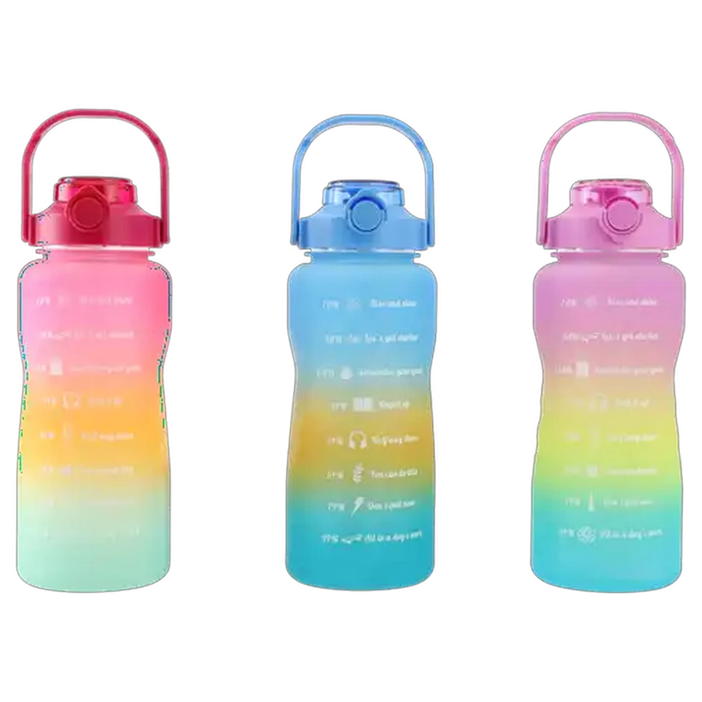 Image of Plastic Water Bottle with Goals 2L (Colour May Vary)