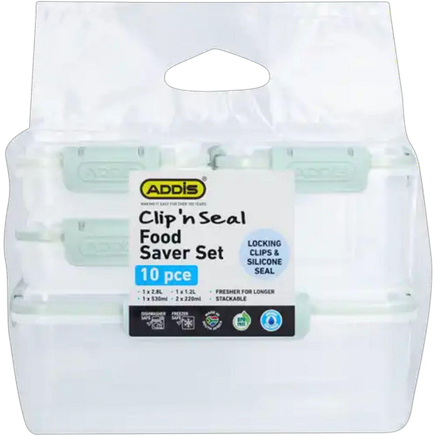 Image of ADDIS Clip 'n Seal Food Saver Set 10 Piece