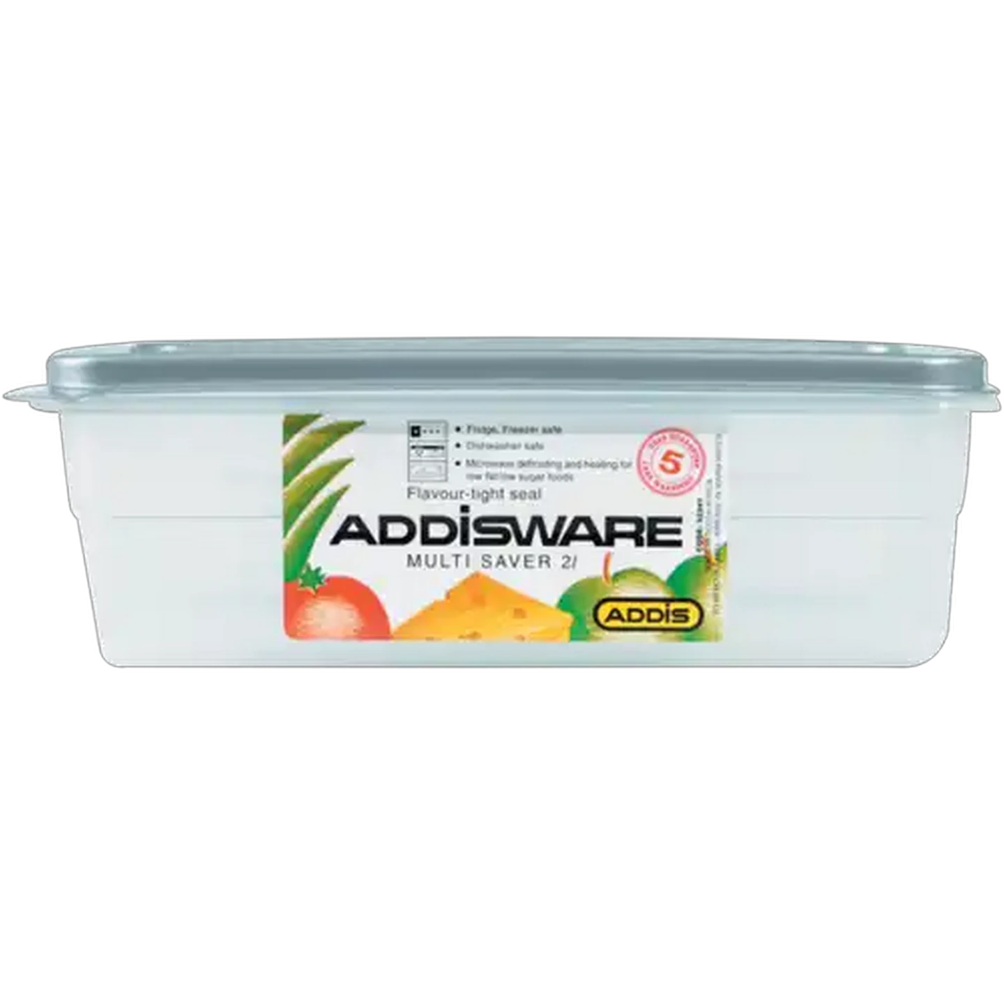 Image of ADDIS Multi Saver Grey Plastic Container With Lid 2L