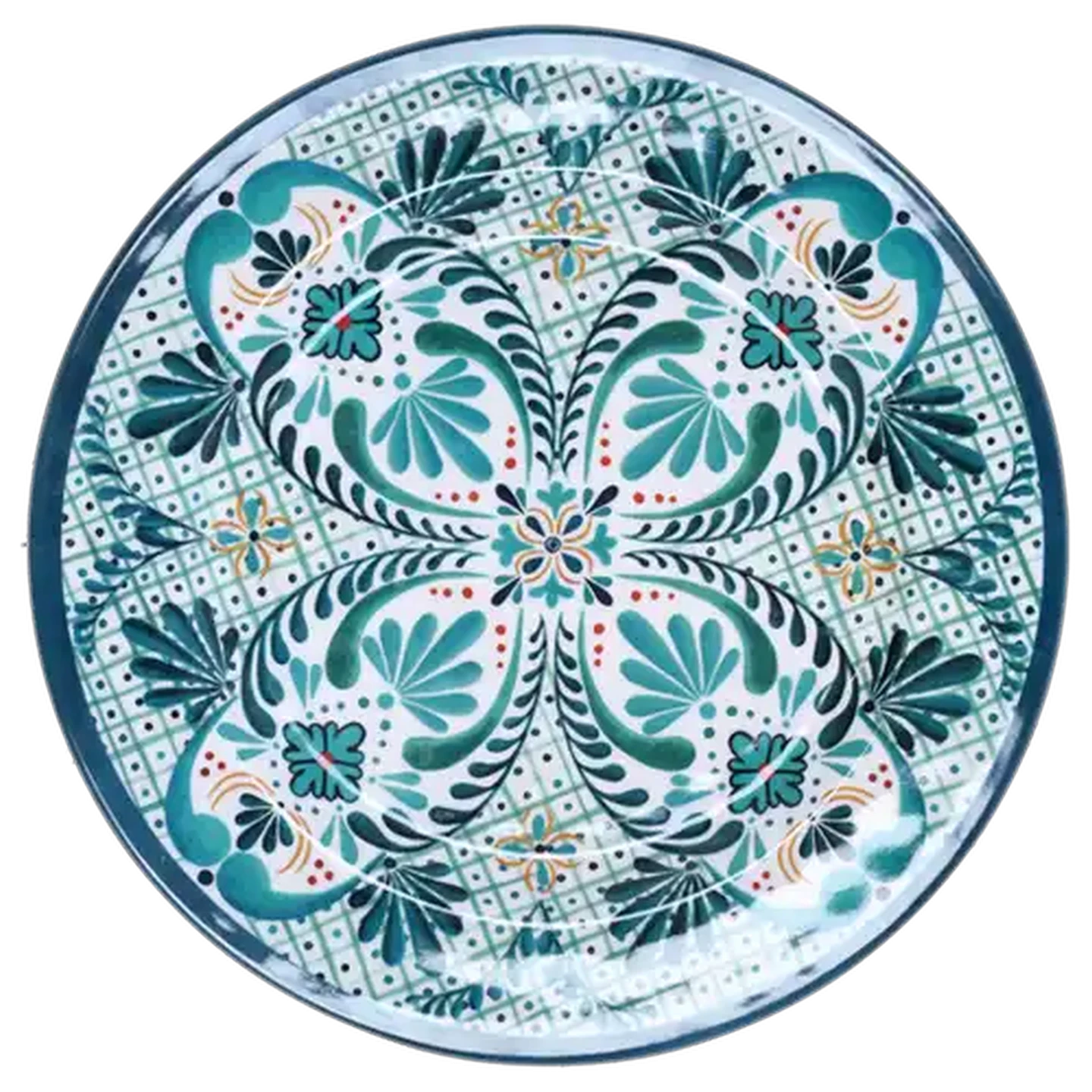 Image of Greek Melamine Mix Blue Plate 26cm