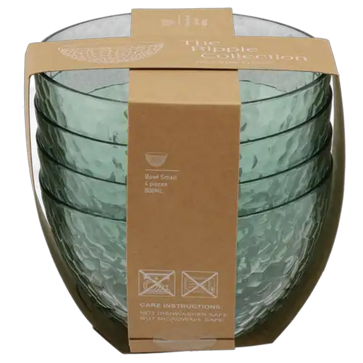 Image of Ripple Plastic Small Bowl 800ml 4-Pack