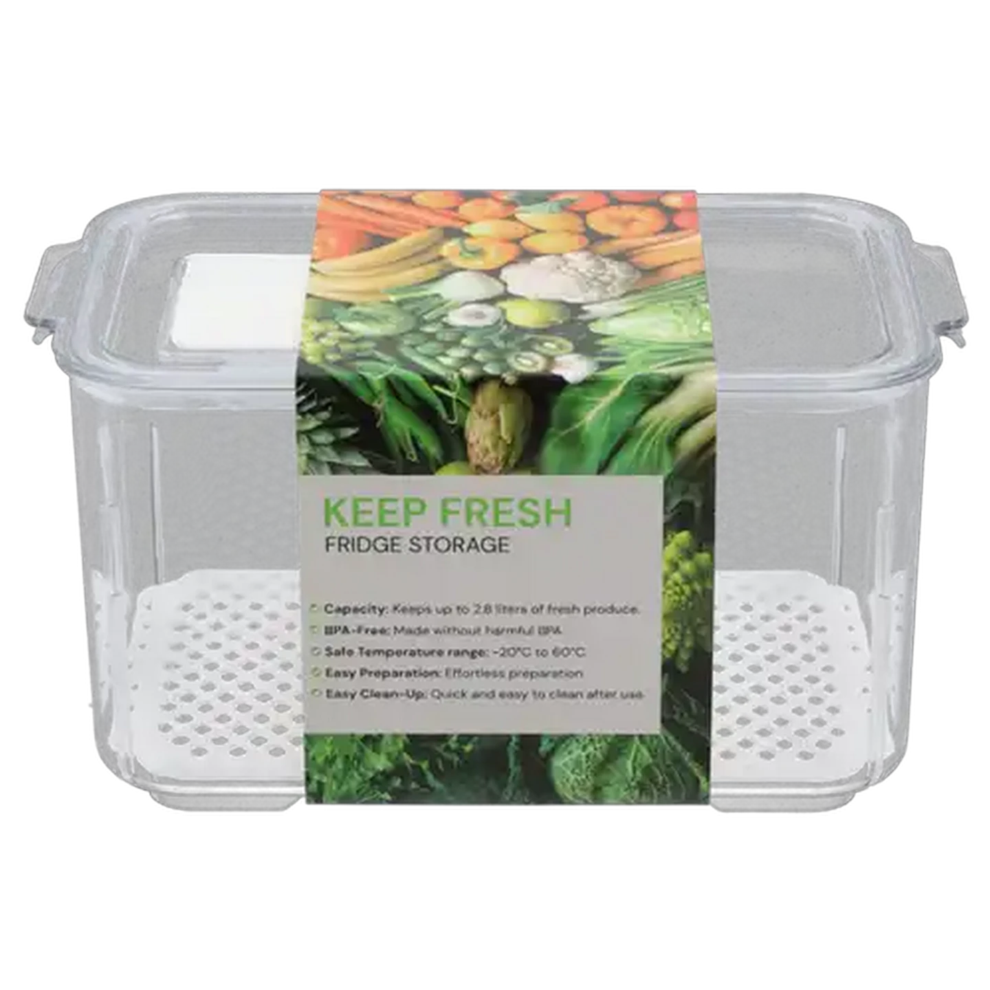 Image of Keep Fresh Fridge Plastic Storage 2.8L