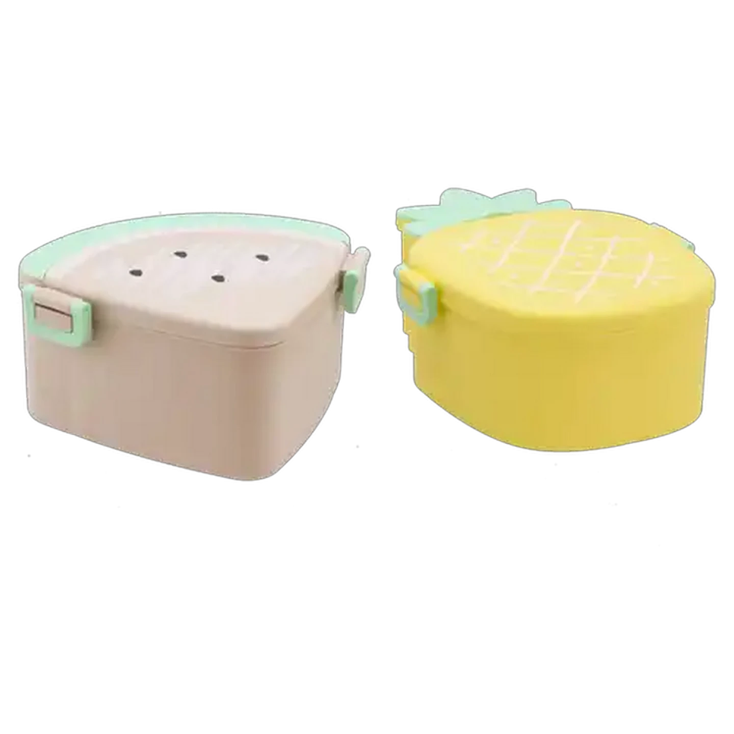 Image of Fruity Plastic 2 Compartment Lunch Box (Design May Vary)
