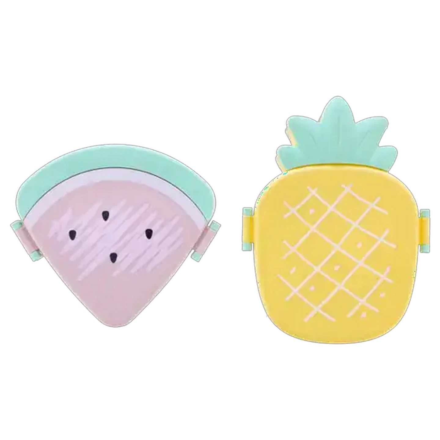 Image of Fruity Plastic 2 Compartment Lunch Box (Design May Vary)