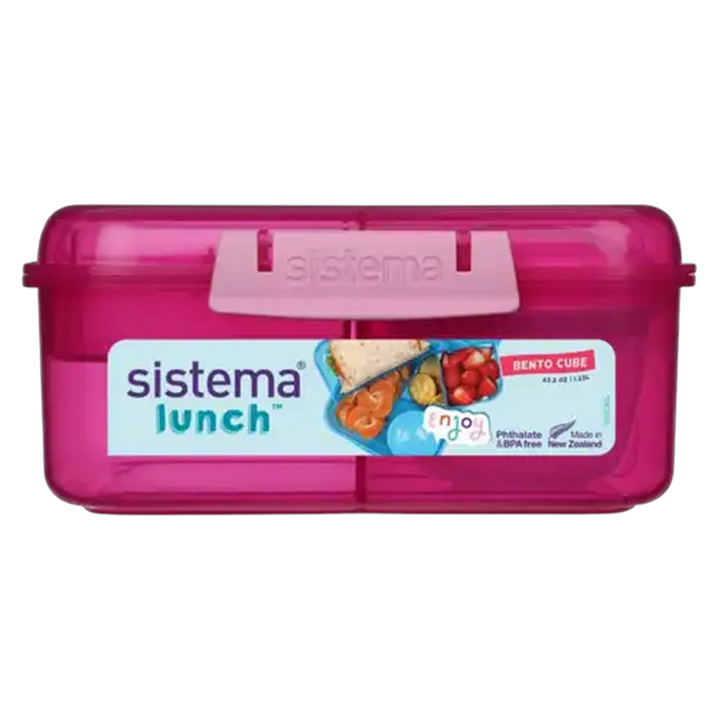 Image of Sistema Lunch Pink Bento Cube 1.25L