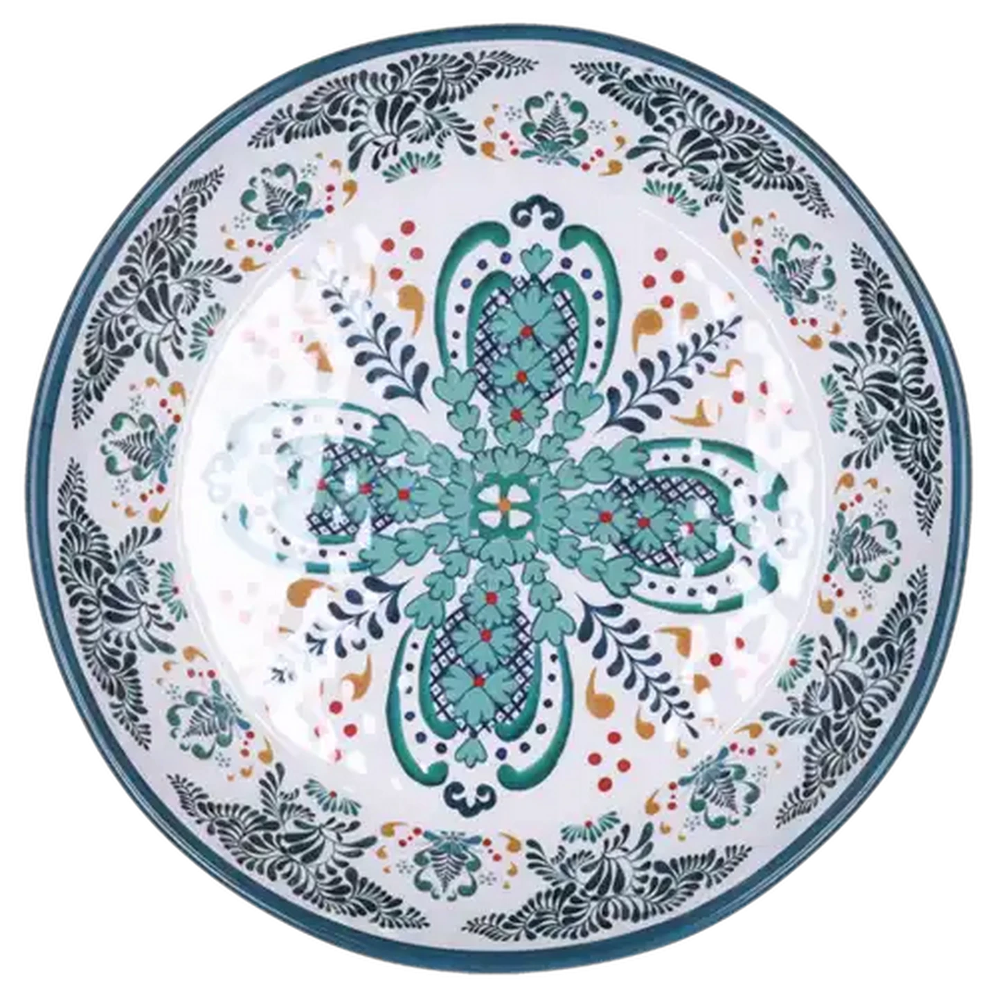 Image of Greek Melamine Mix Blue Salad Bowl 4.9L