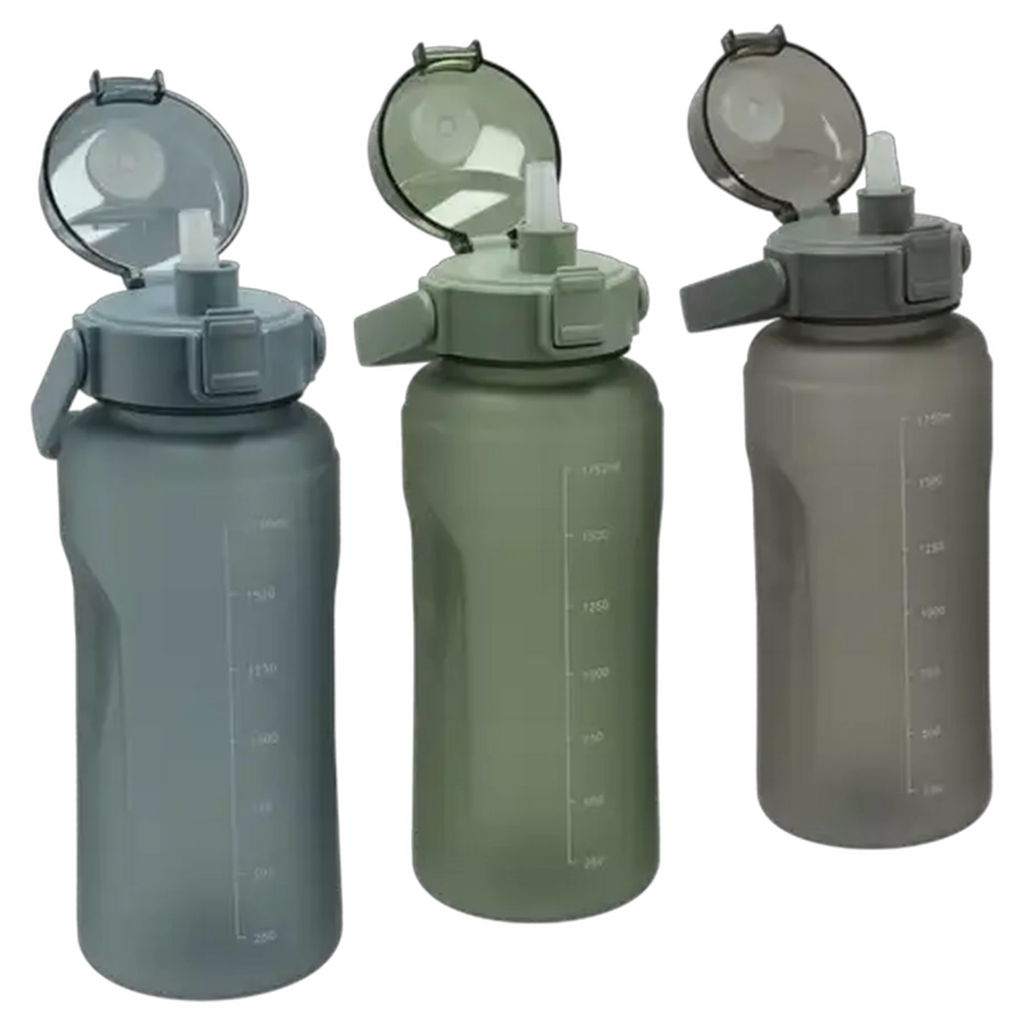 Image of Goals Solid PETG Bottle with Straw 2L (Colour May Vary)
