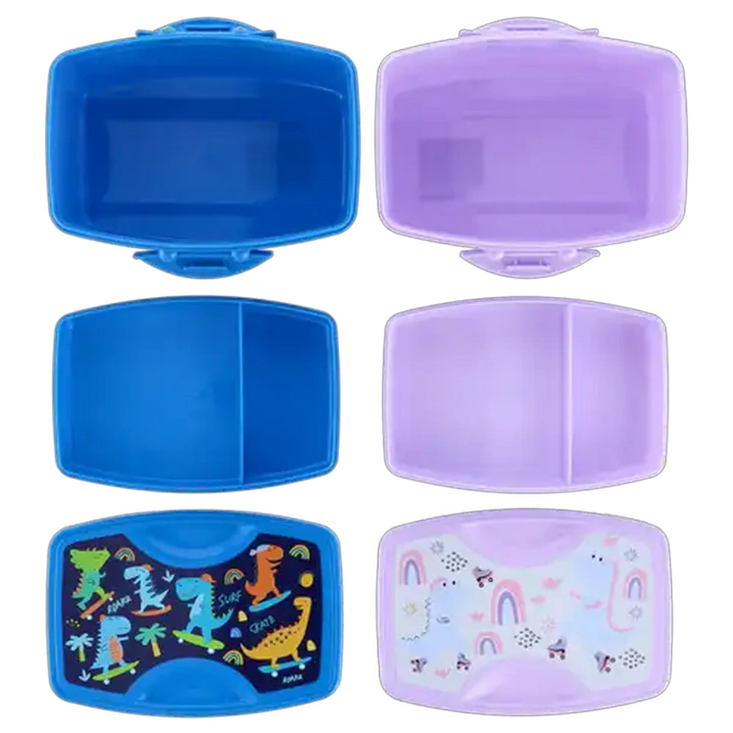 Image of Active Dino 3 Compartment Clip Lunch Box 1L (Design May Vary)