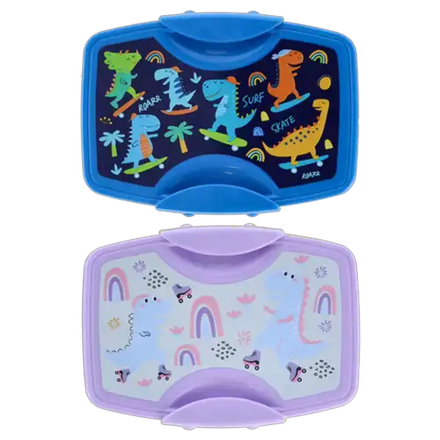 Image of Active Dino 3 Compartment Clip Lunch Box 1L (Design May Vary)
